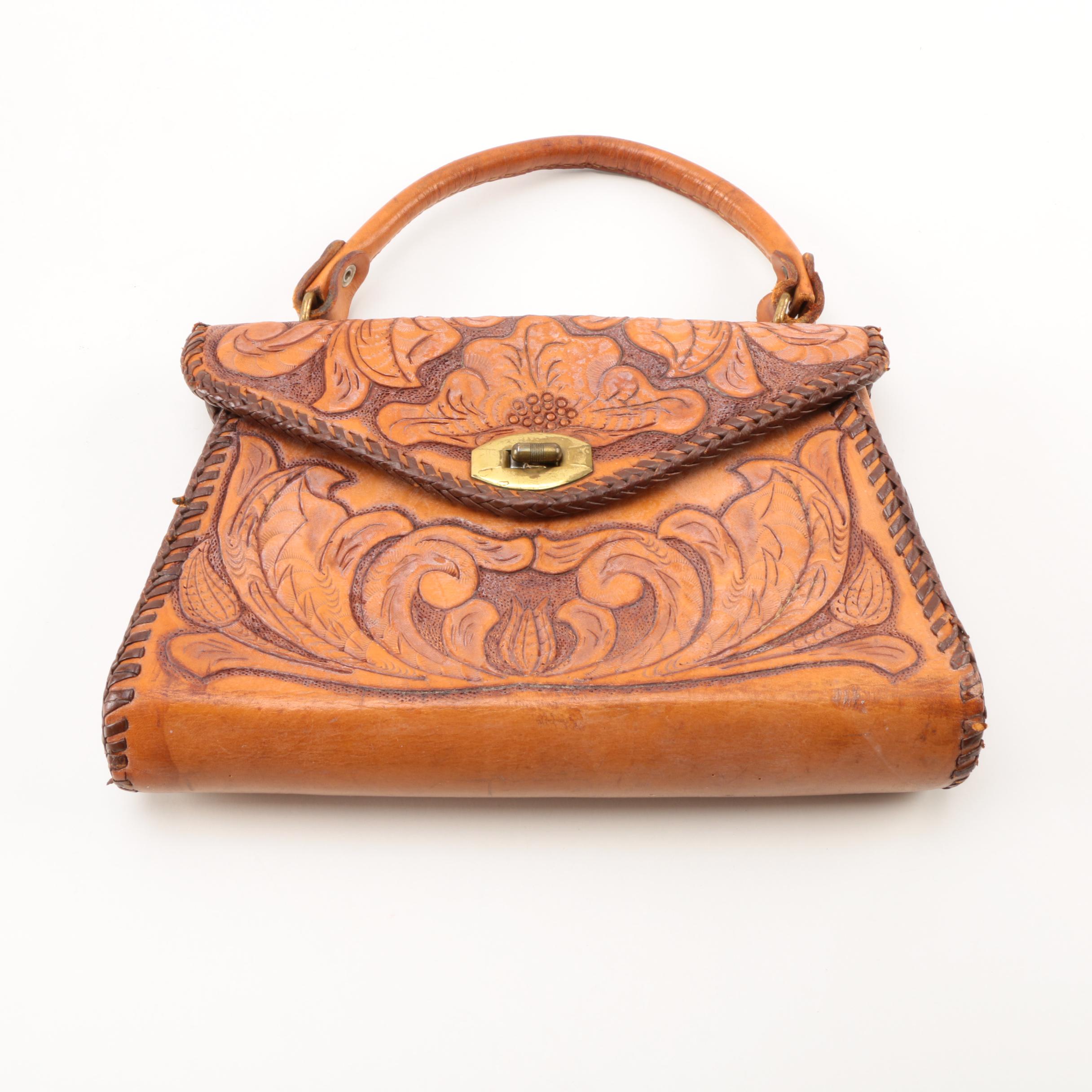 Vintage Tooled Leather Handbags