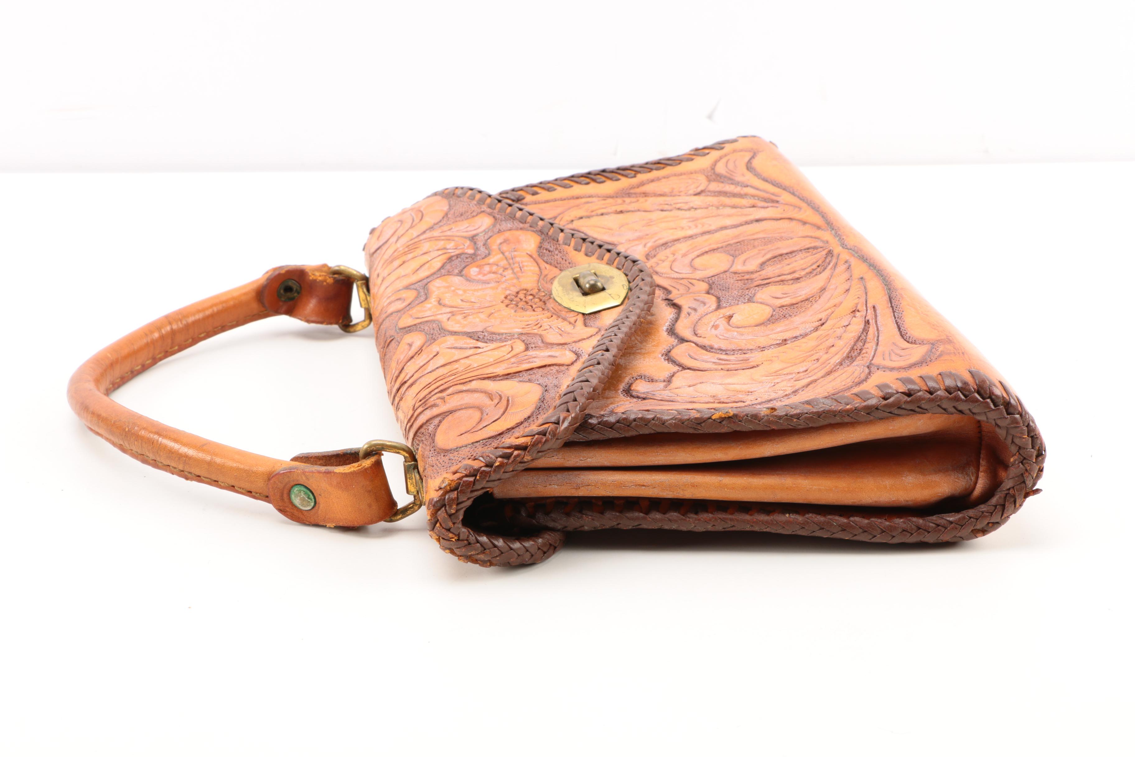 Vintage Tooled Leather Handbags