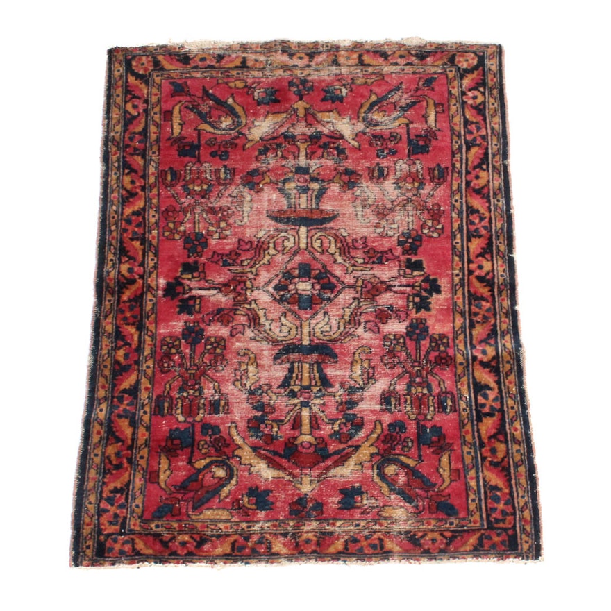 Vintage Hand-Knotted Persian Accent Rug