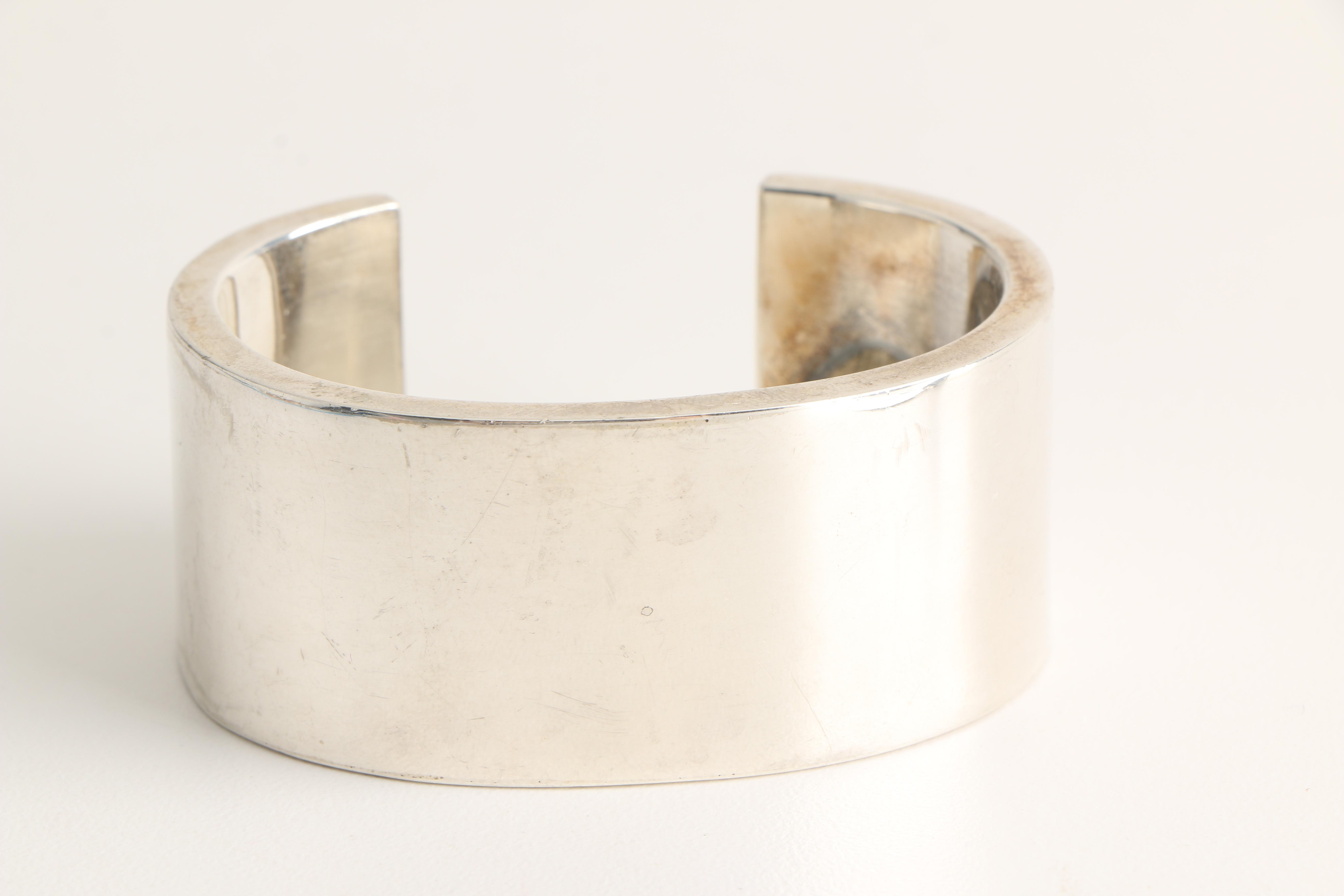 Sterling Silver Cuff and Earrings