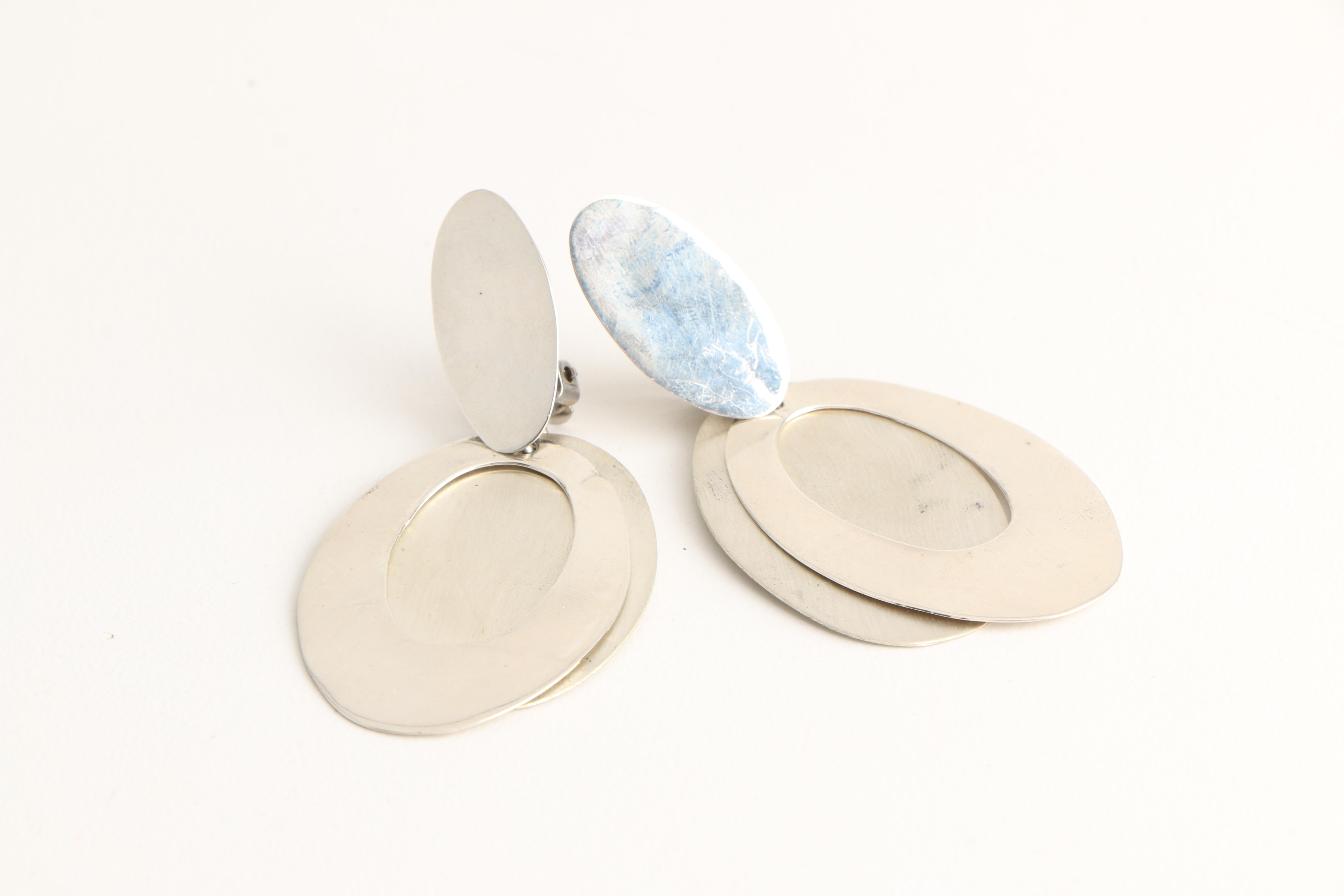 Sterling Silver Cuff and Earrings