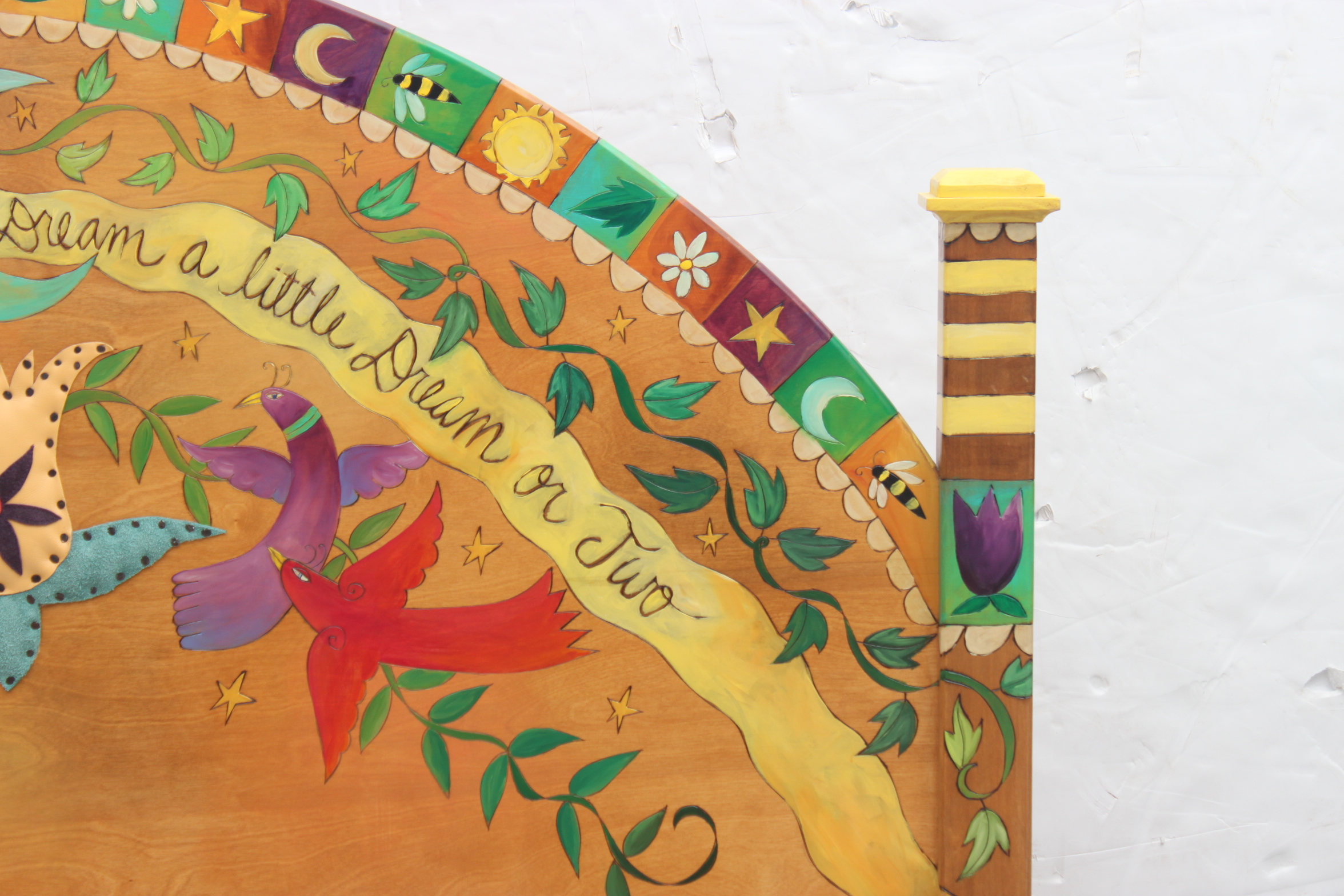 Sticks, Inc. Hand Painted Queen Size Bed Frame