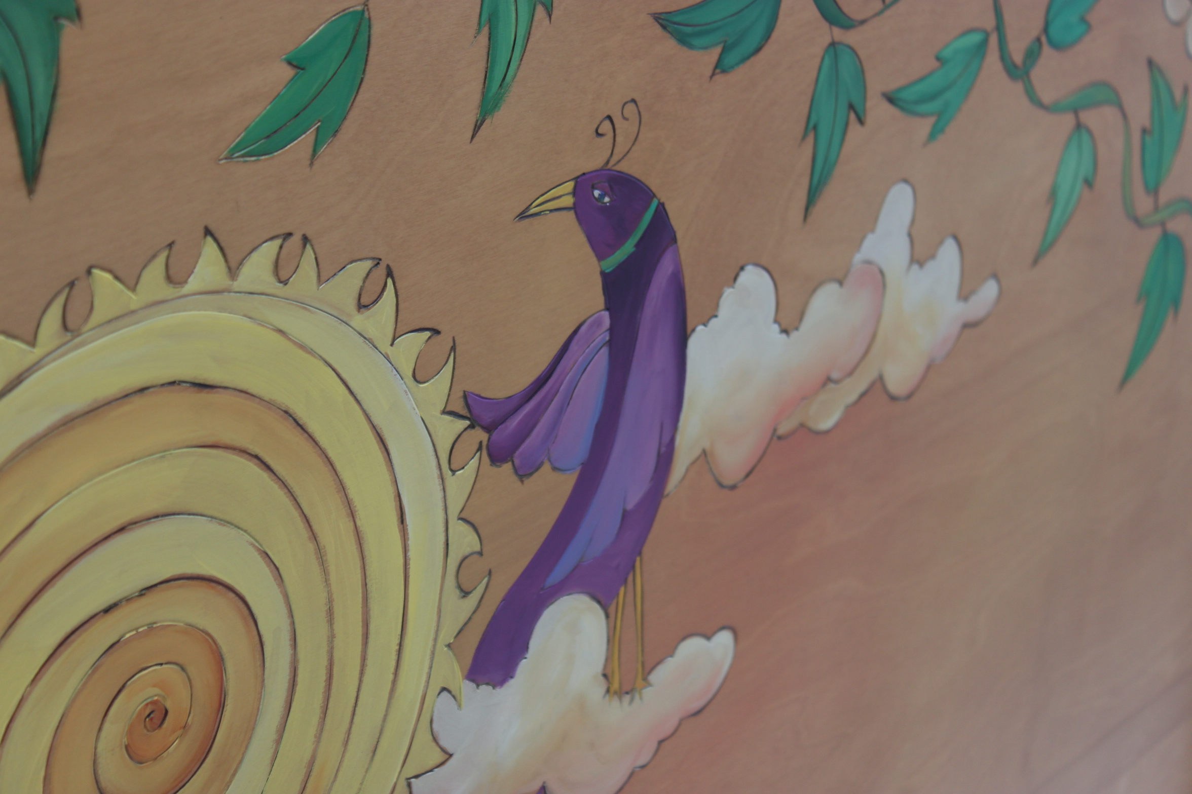 Sticks, Inc. Hand Painted Queen Size Bed Frame