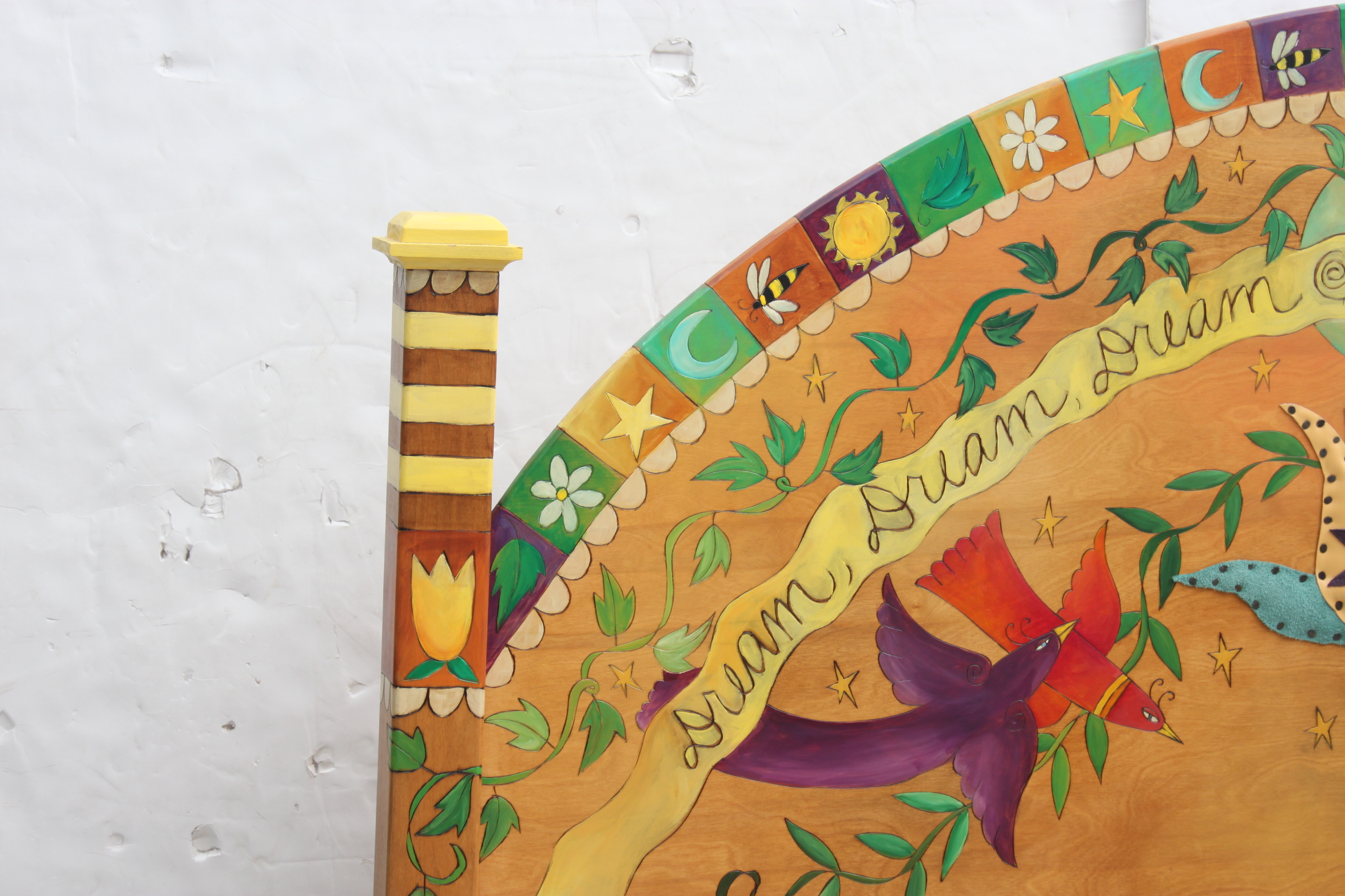 Sticks, Inc. Hand Painted Queen Size Bed Frame