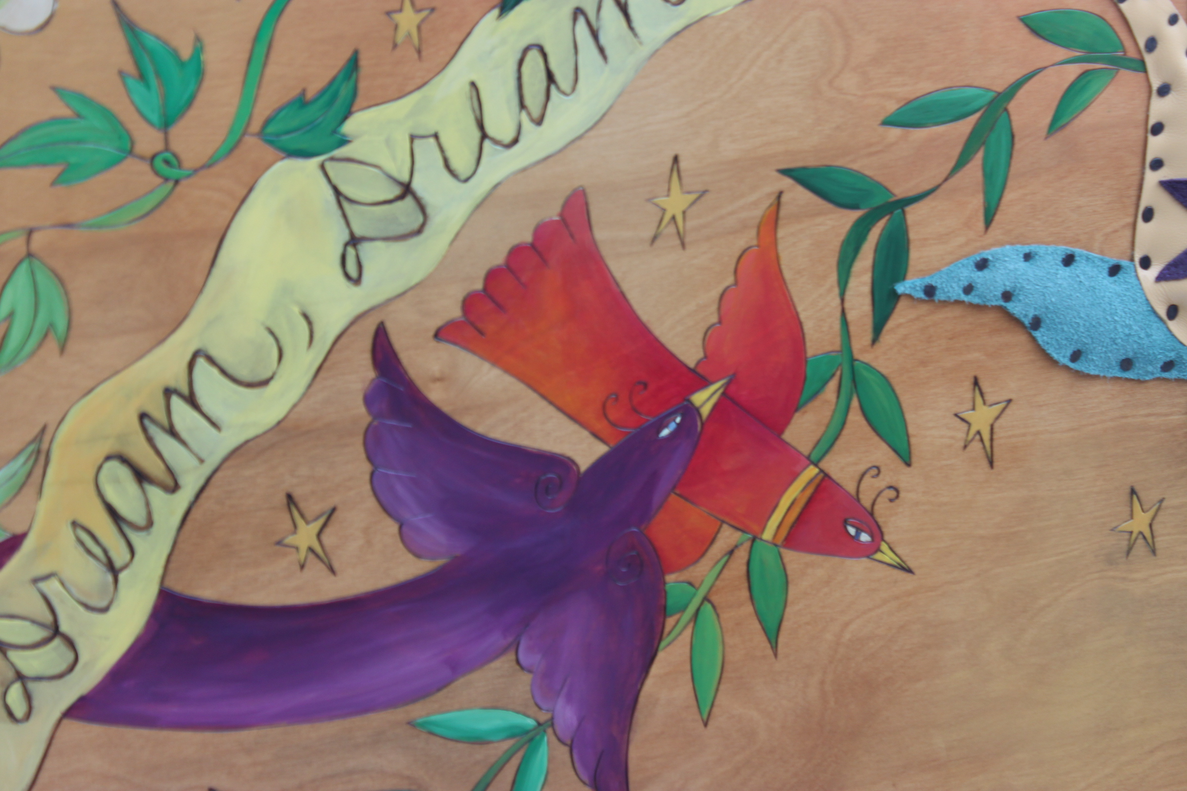 Sticks, Inc. Hand Painted Queen Size Bed Frame