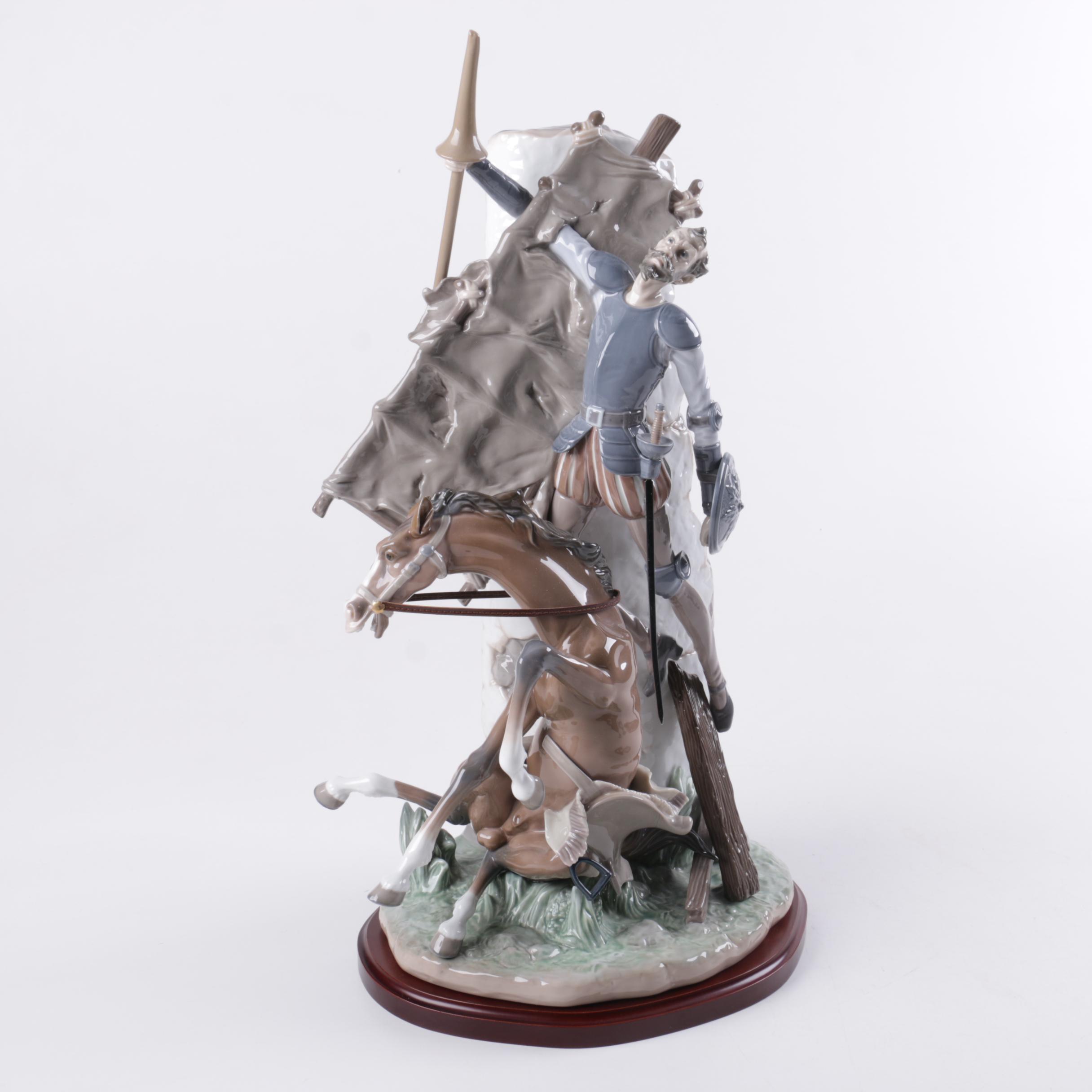 Lladró "Don Quixote and the Windmill" Figurine