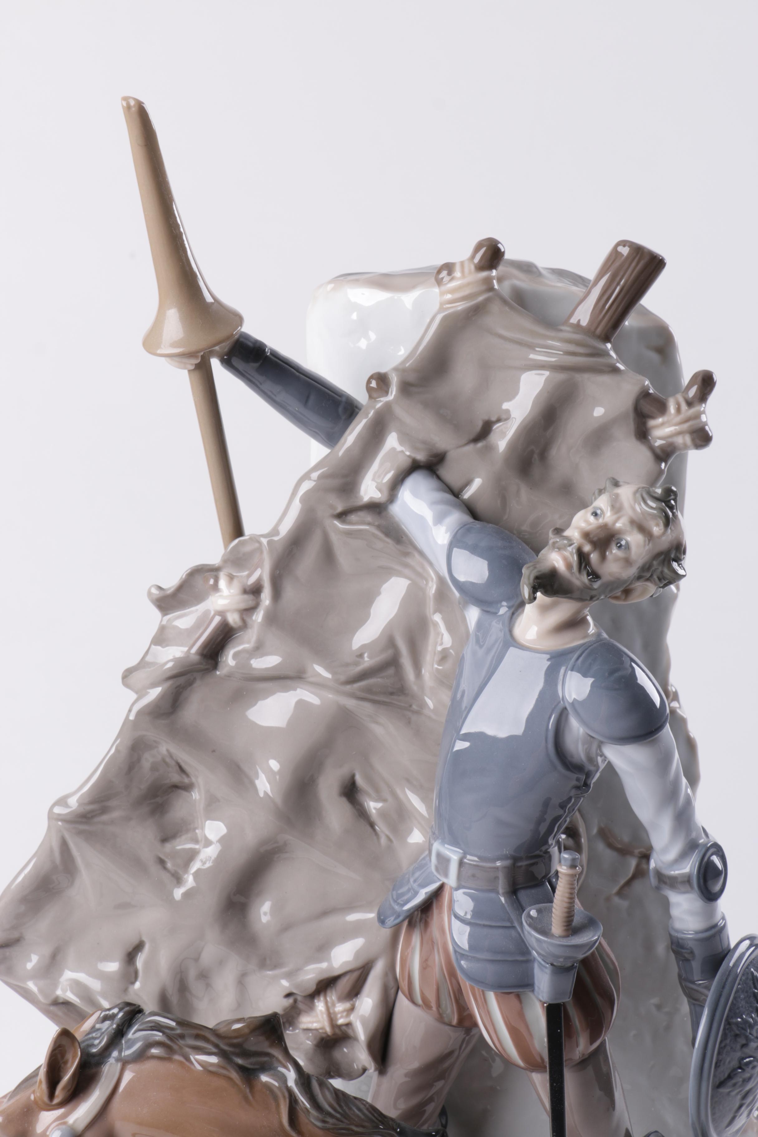 Lladró "Don Quixote and the Windmill" Figurine