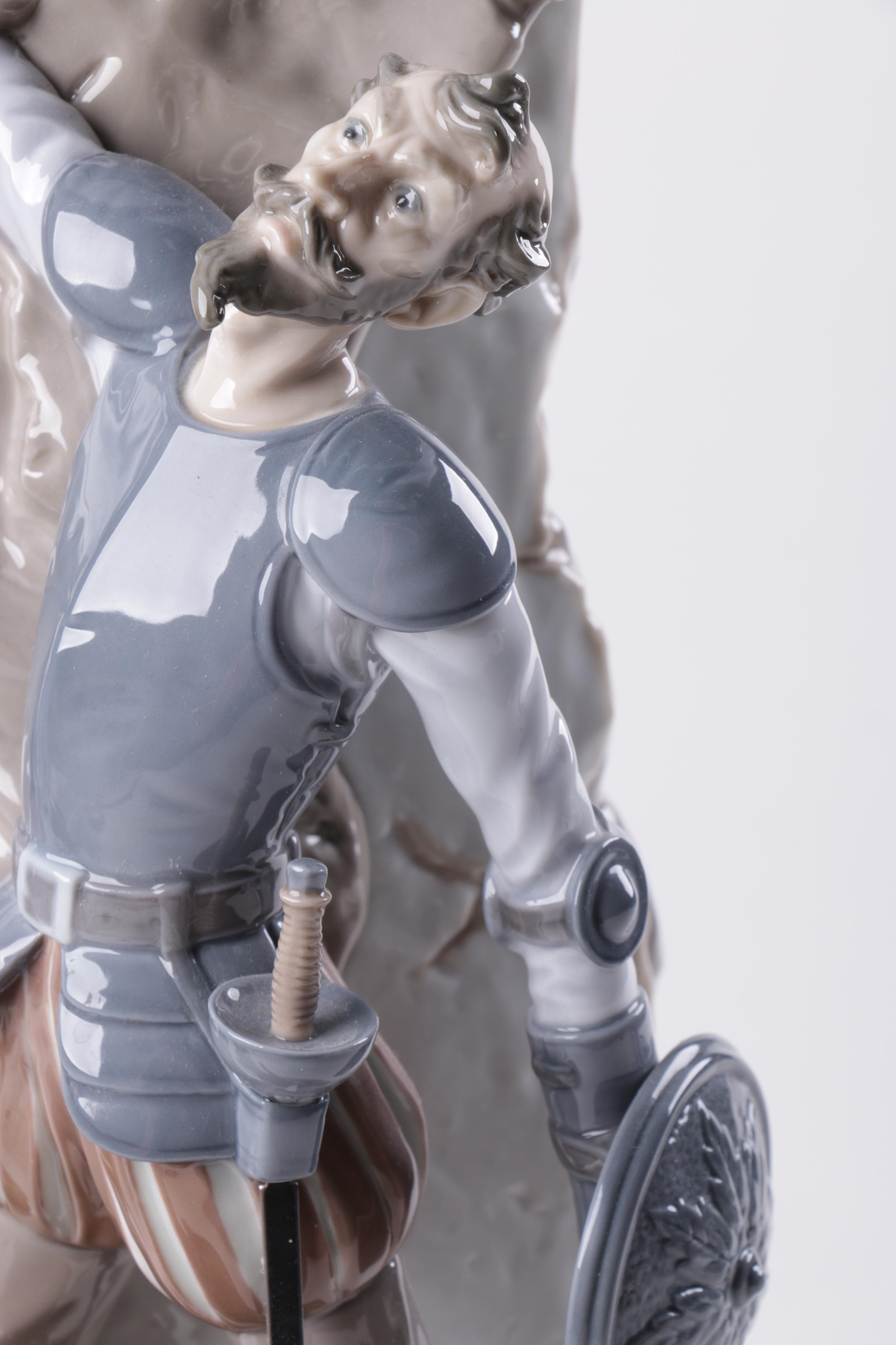 Lladró "Don Quixote and the Windmill" Figurine