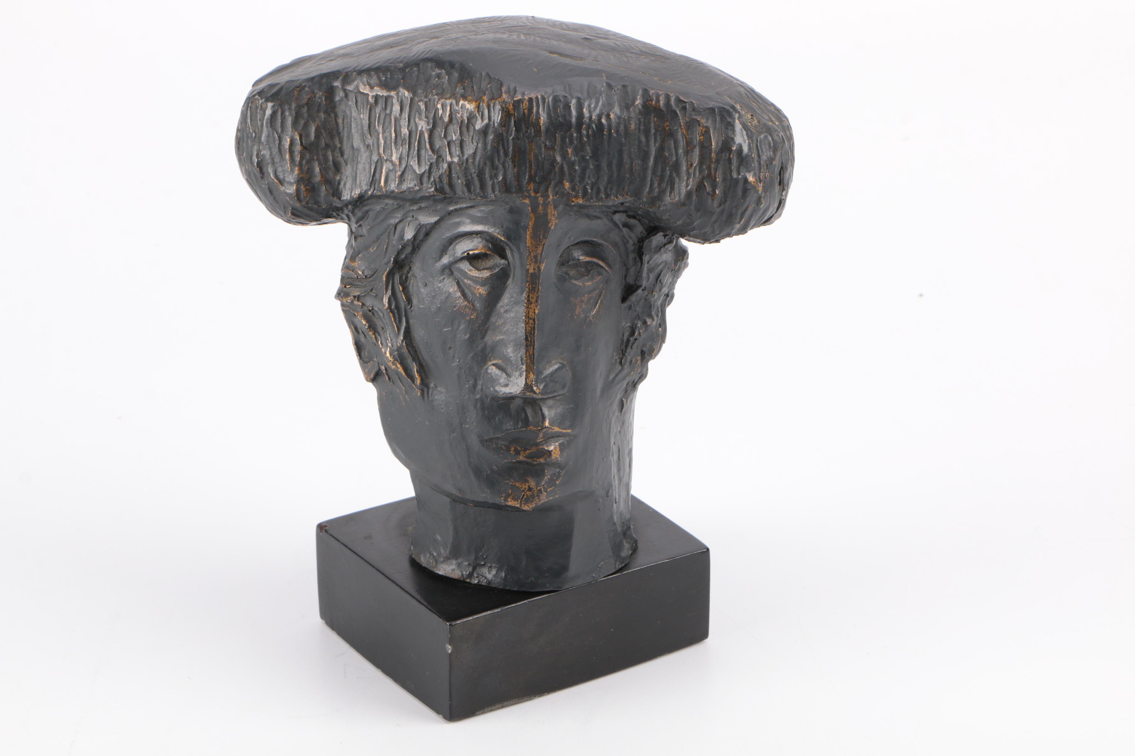 Original Bronze Tone Metal Bust by Alvar Suñol's "Matador"