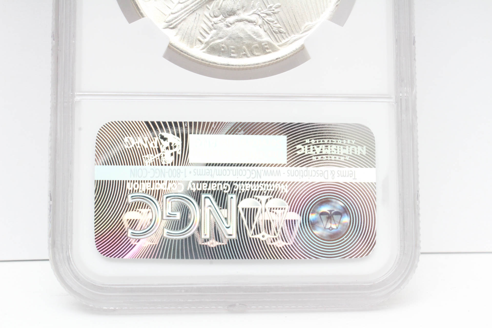 Graded MS63 (NGC) 1923 Peace Silver Dollar