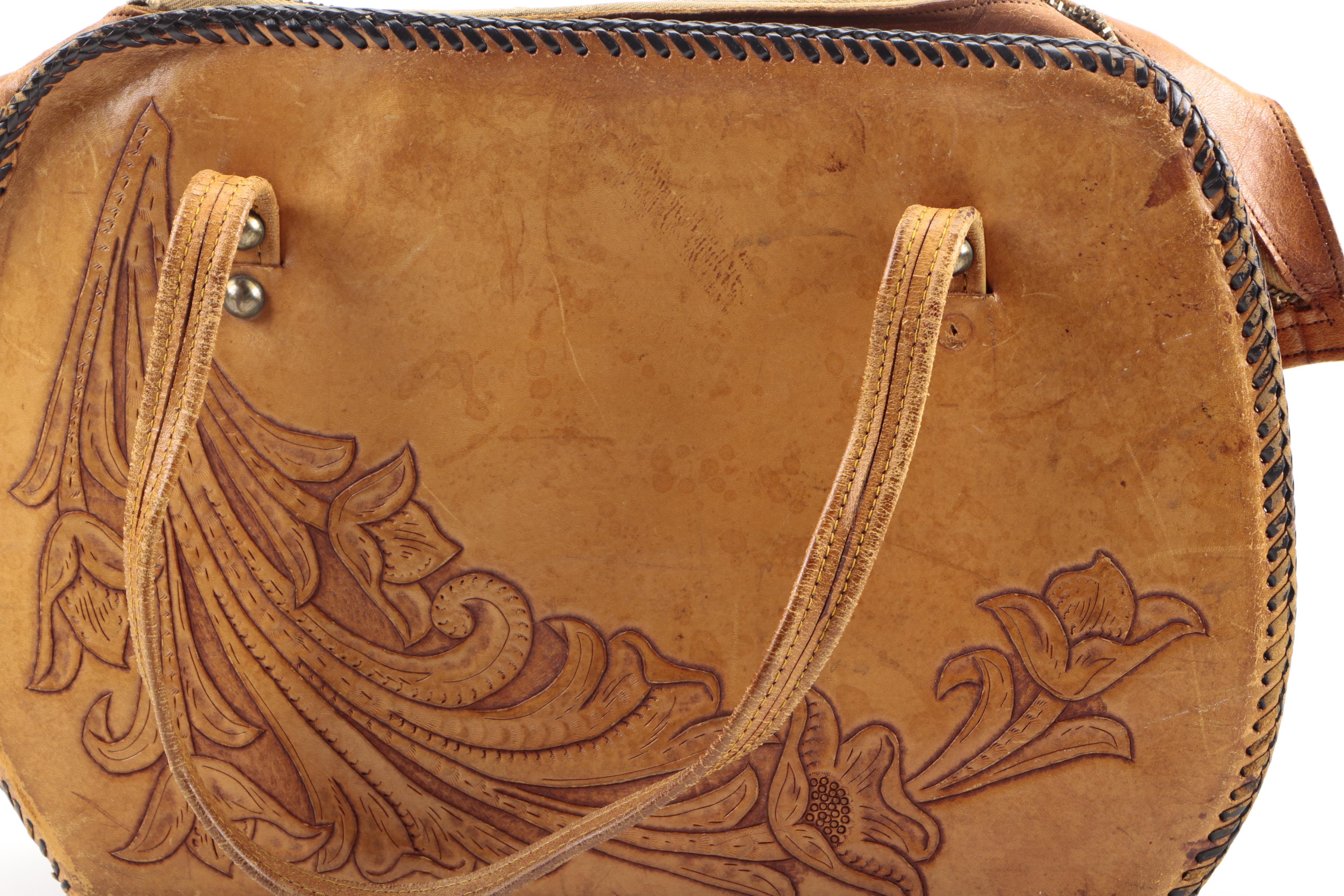Vintage Tooled Leather Handbags