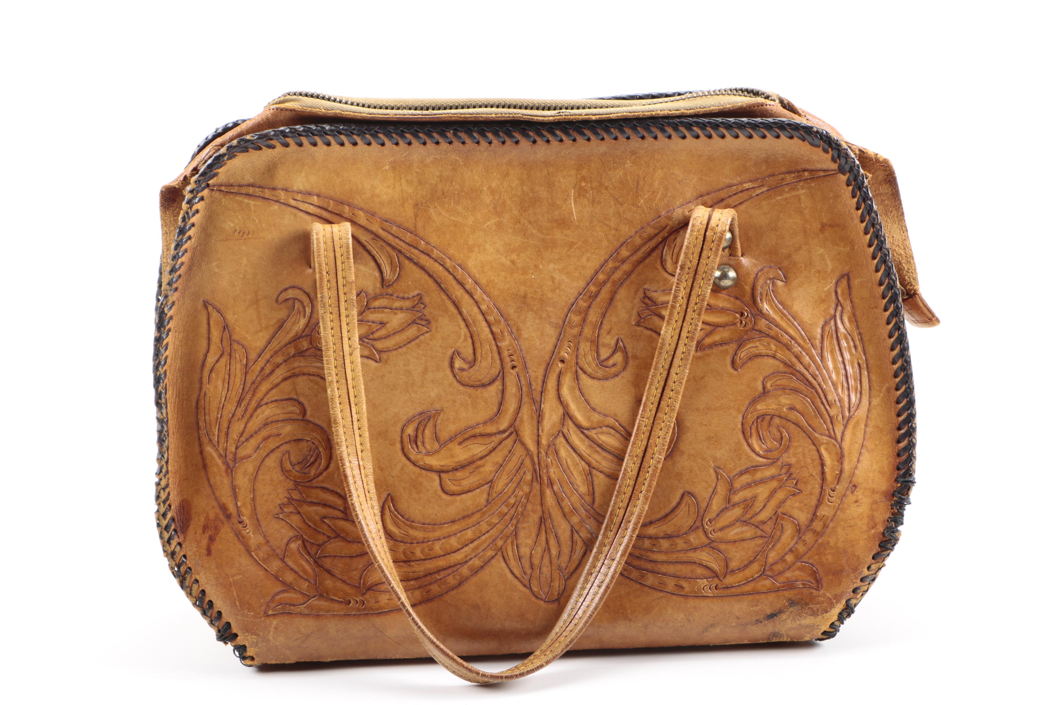 Vintage Tooled Leather Handbags