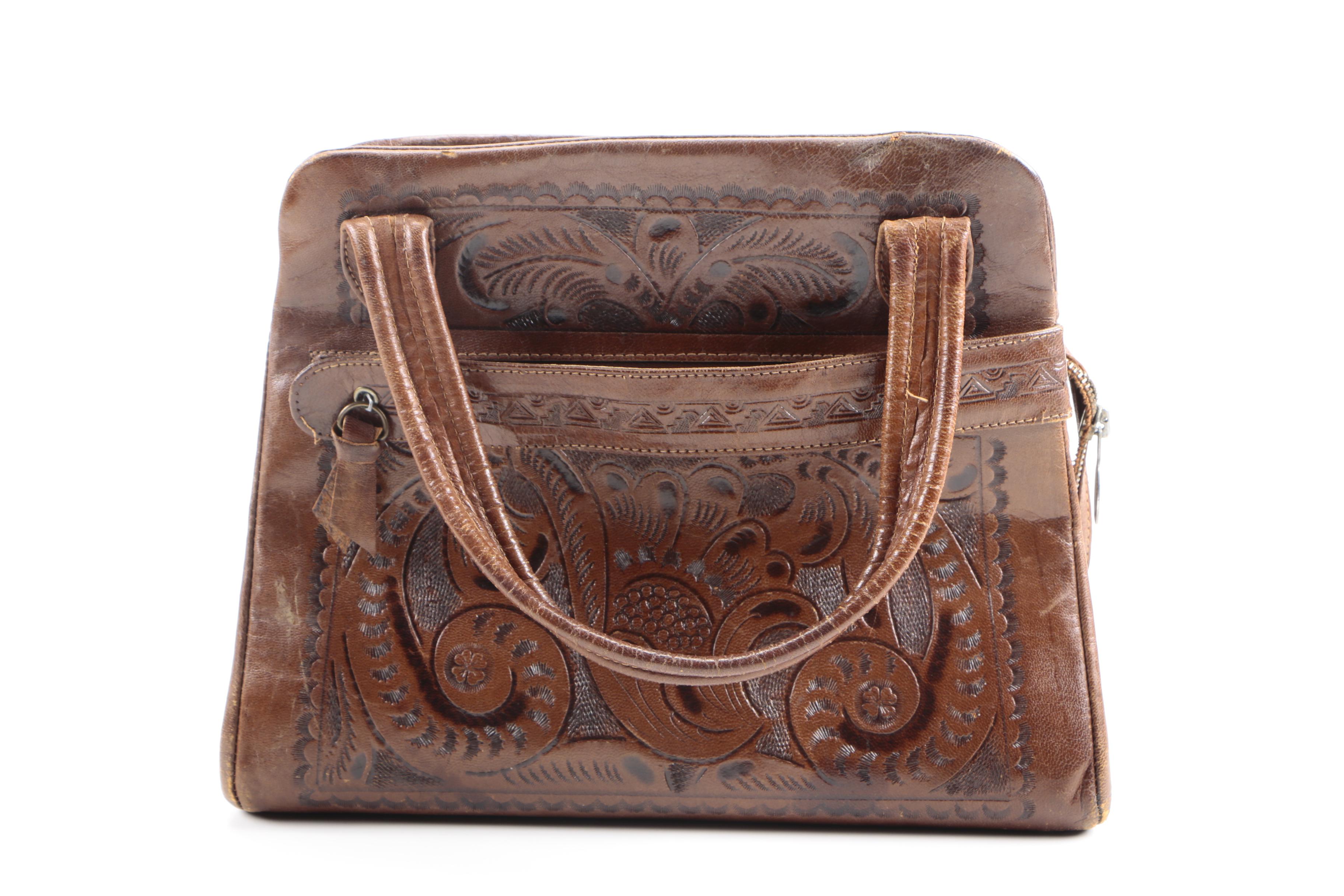 Vintage Tooled Leather Handbags