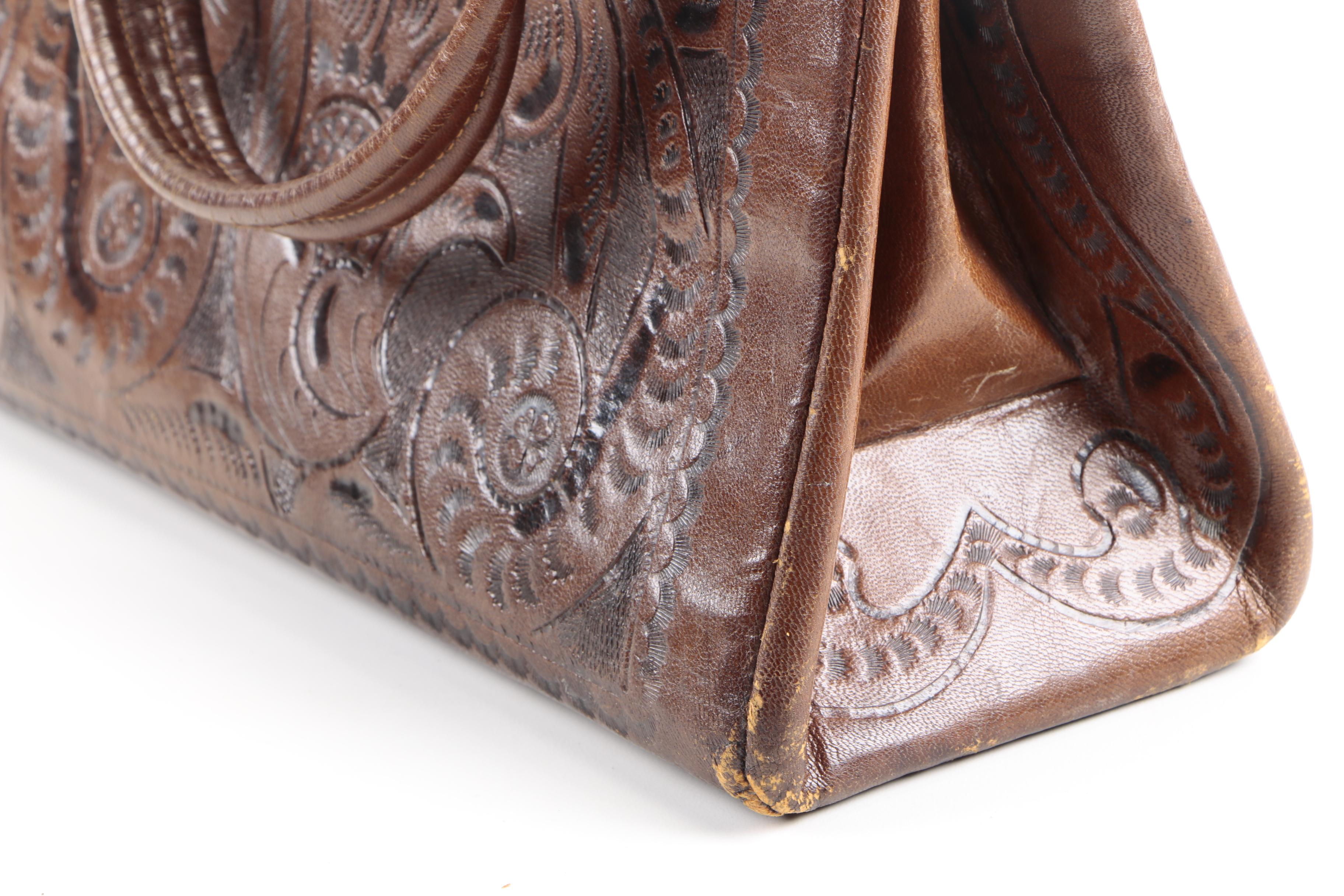 Vintage Tooled Leather Handbags