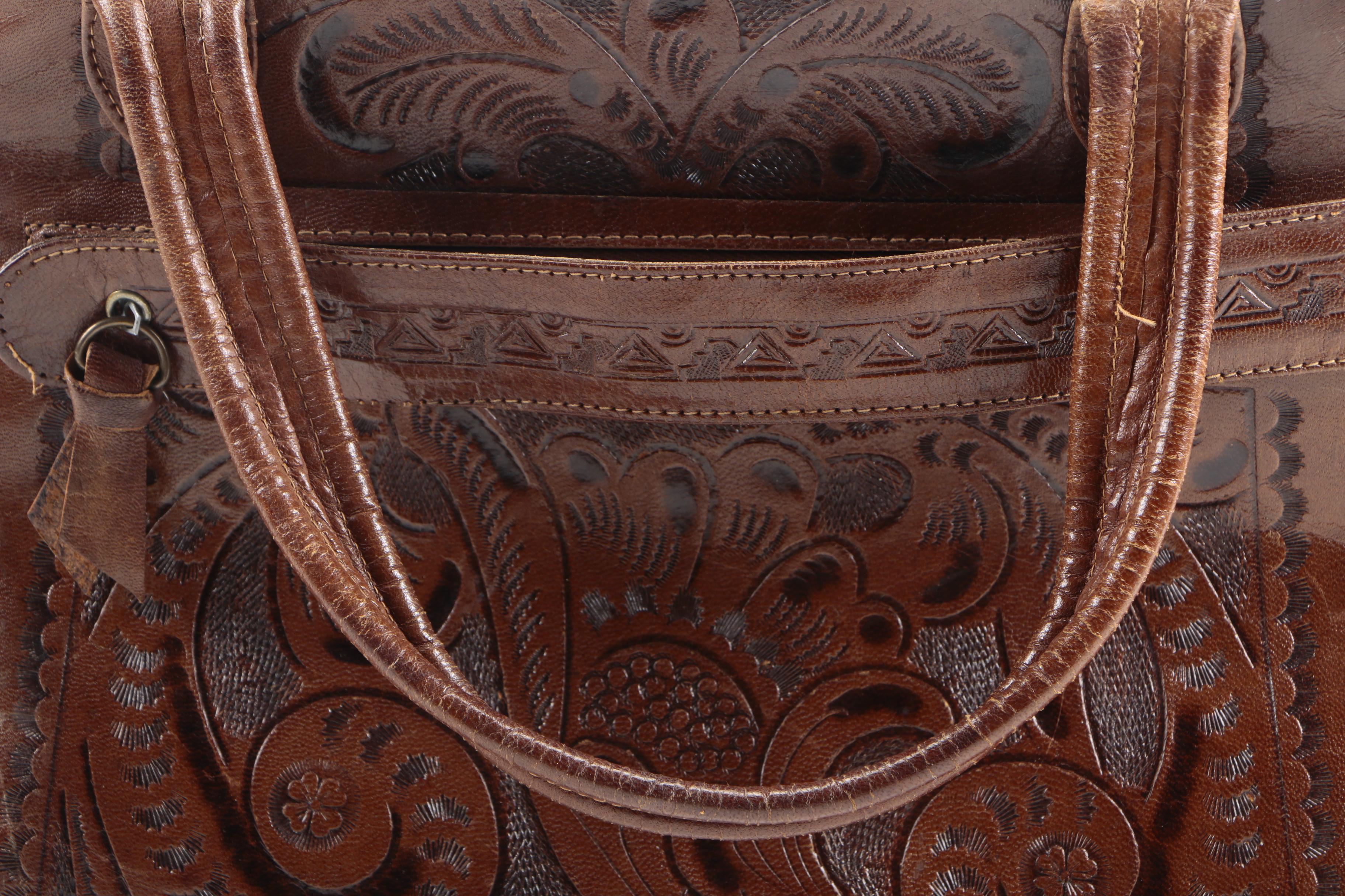 Vintage Tooled Leather Handbags