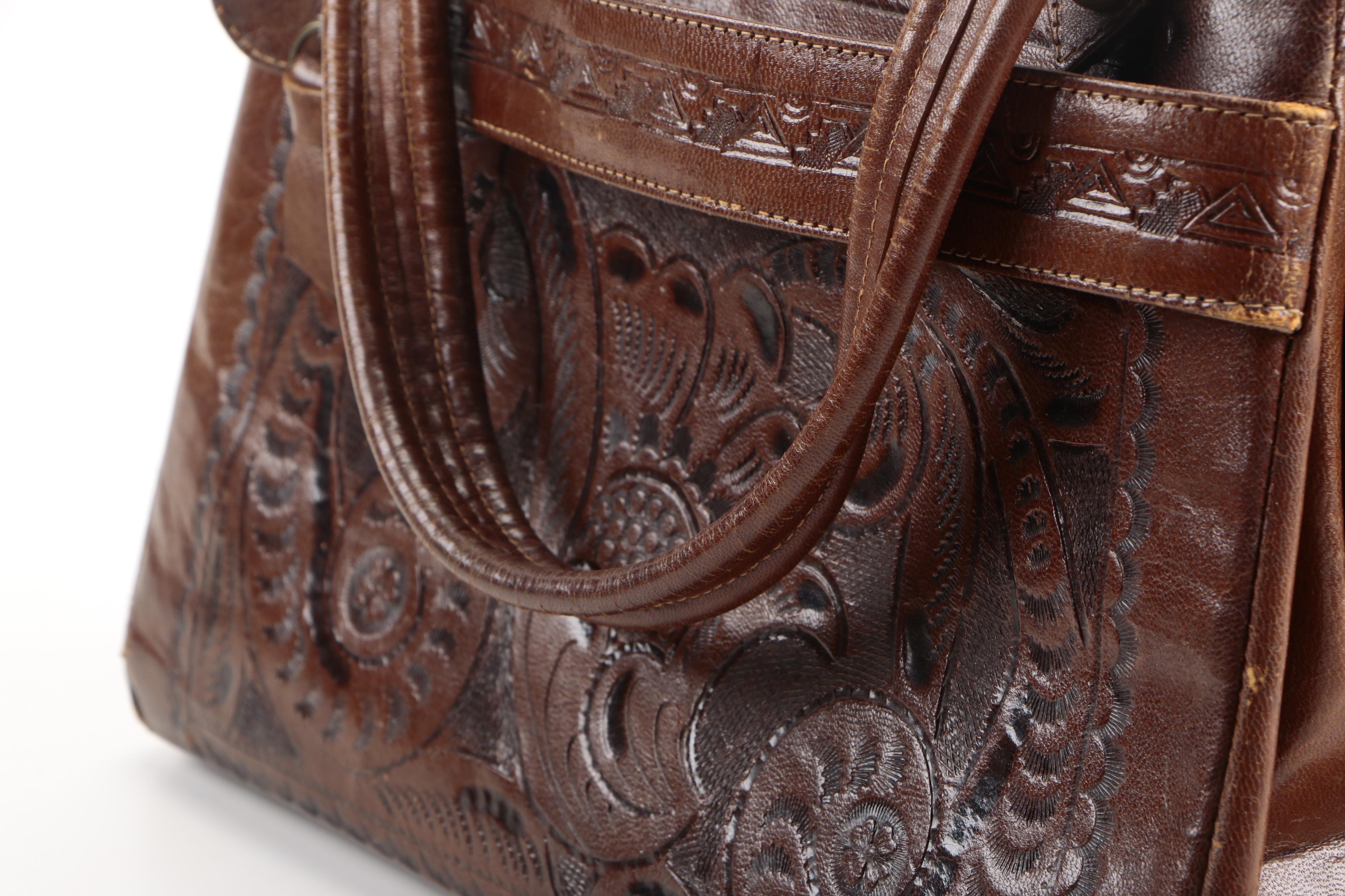 Vintage Tooled Leather Handbags
