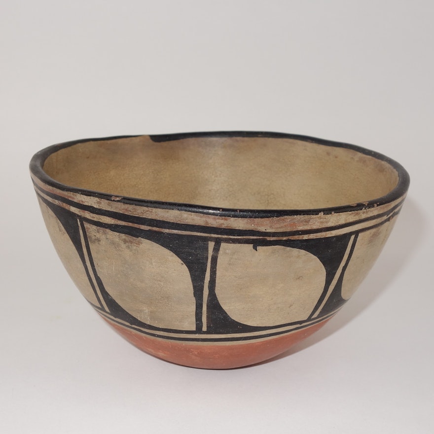 Early Native American Pottery Bowl