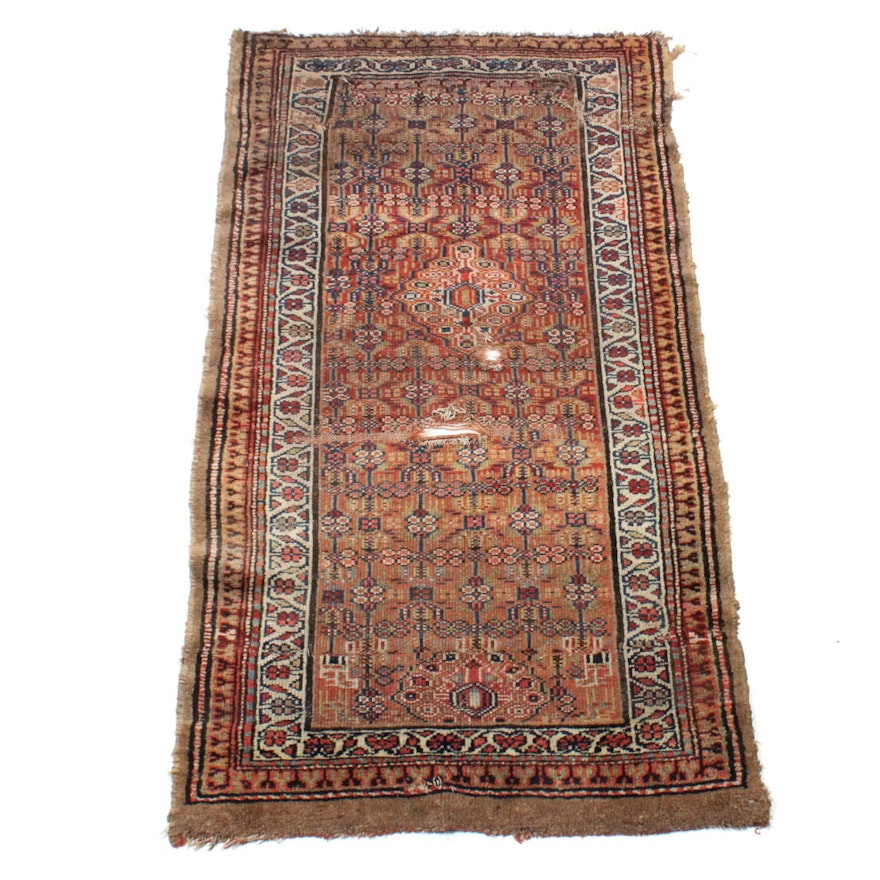 Antique Hand-Knotted Serab Rug