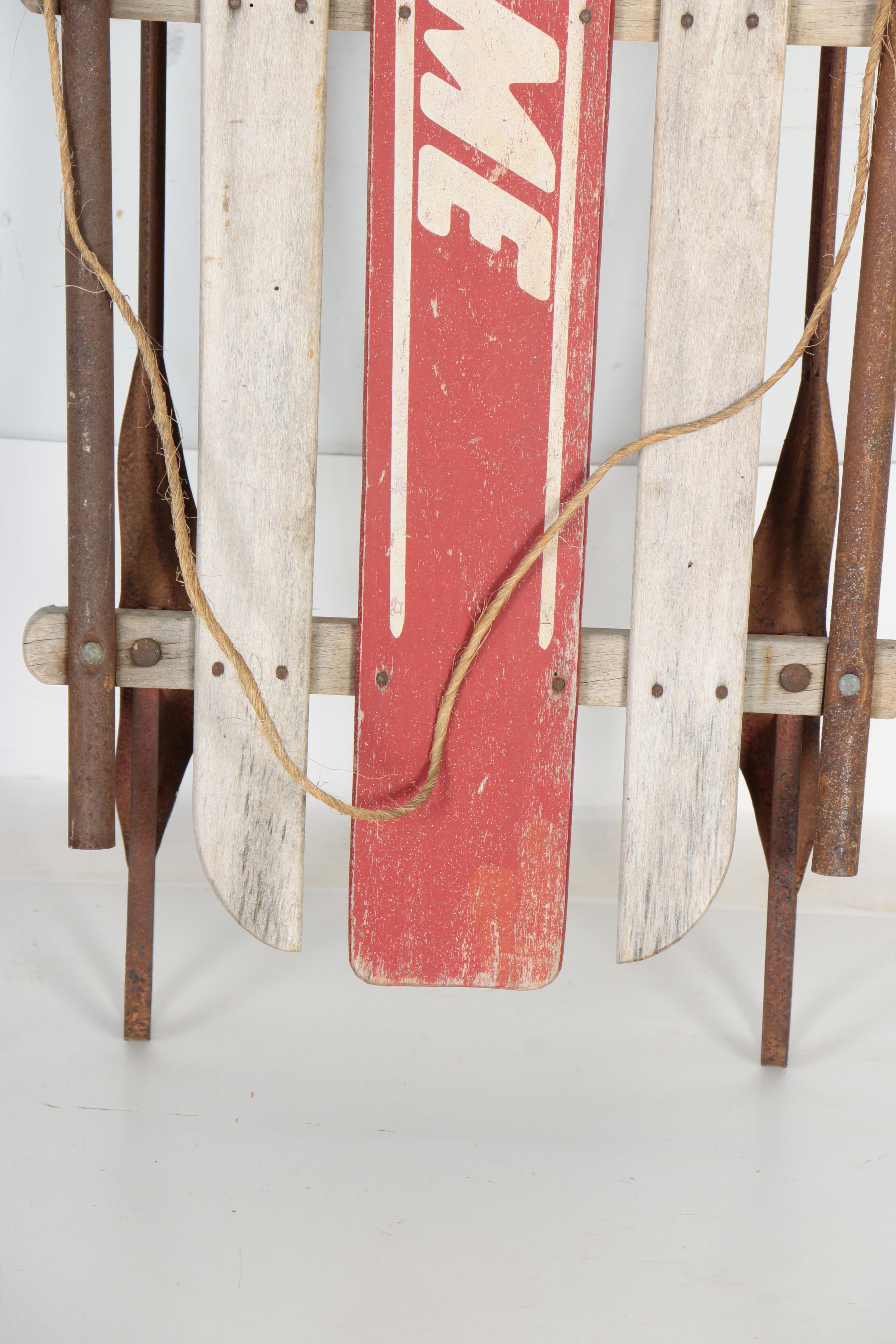 "Happi-Time" Wooden Sled
