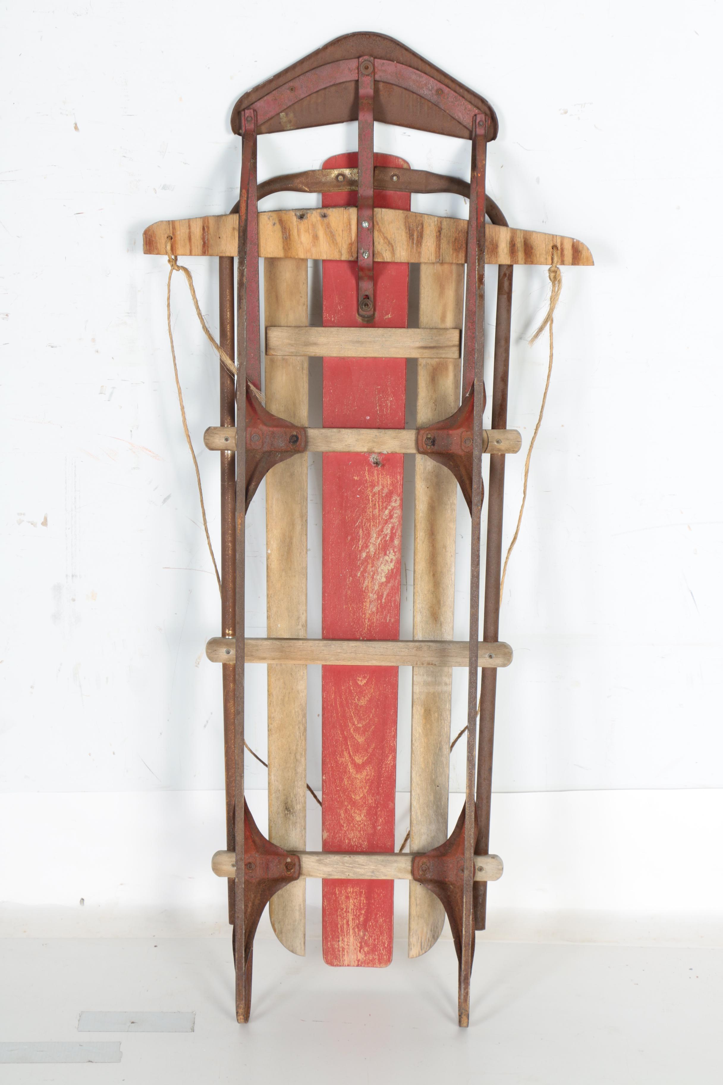 "Happi-Time" Wooden Sled