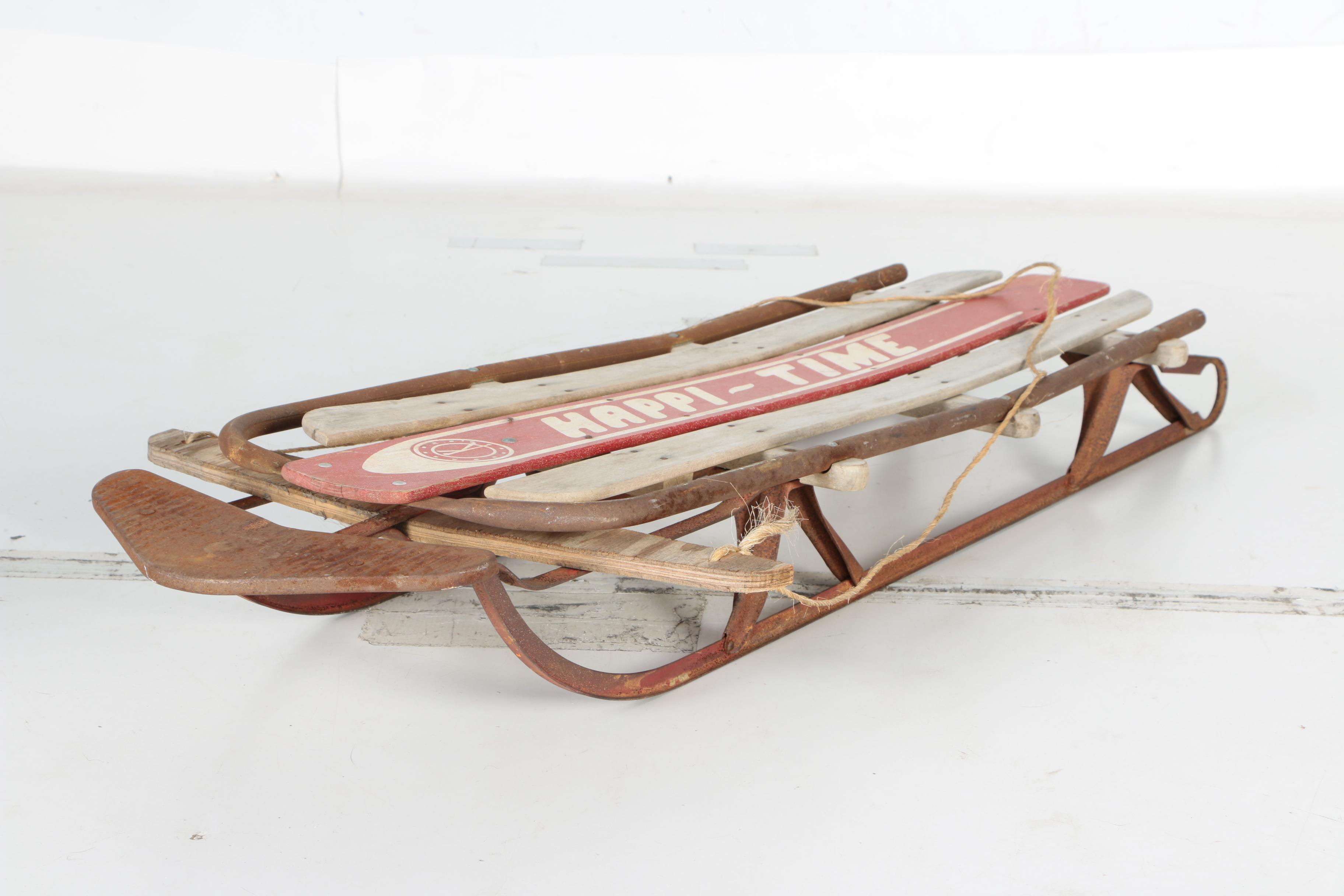 "Happi-Time" Wooden Sled