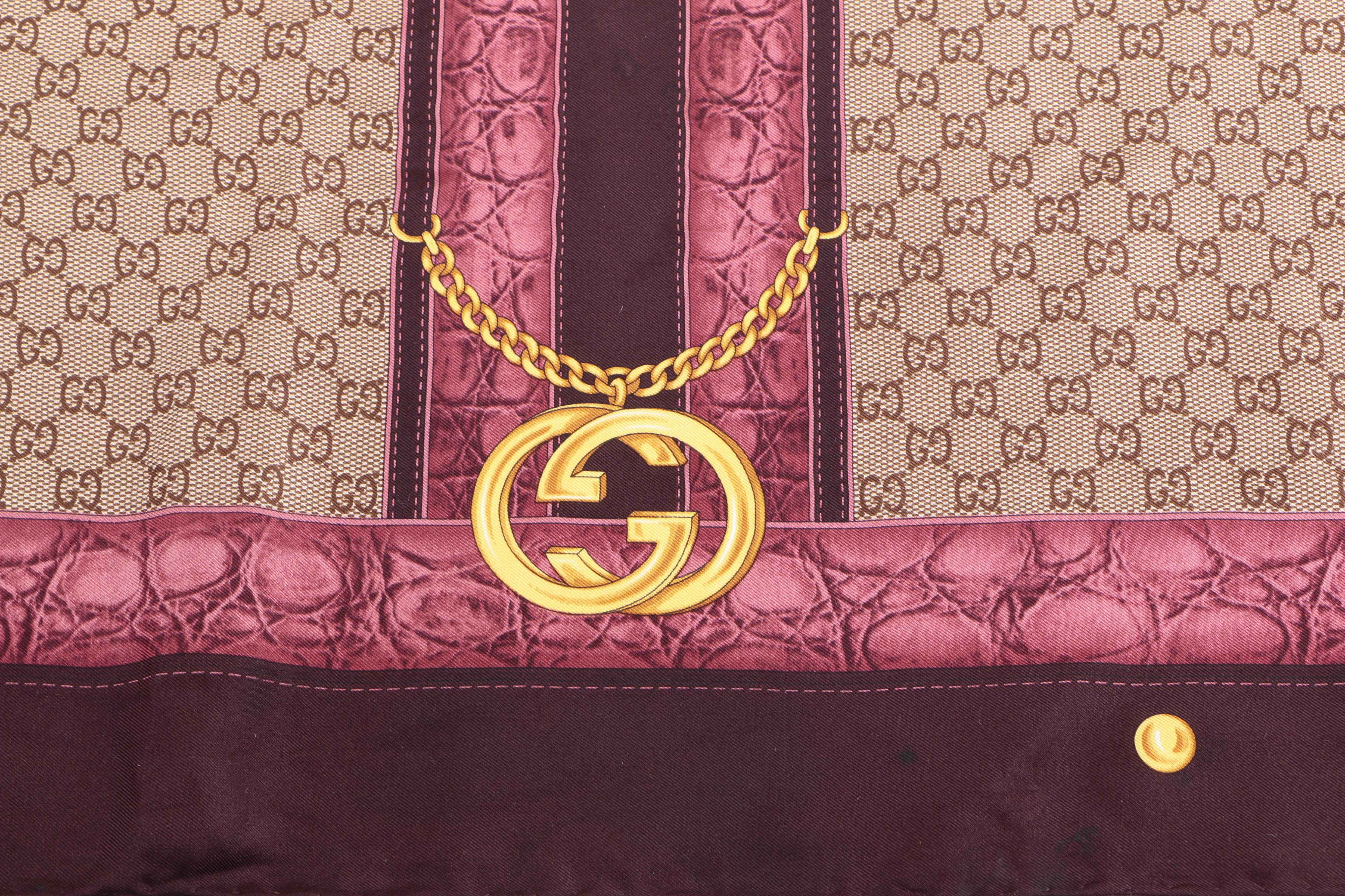 Gucci GG Printed Silk Scarf