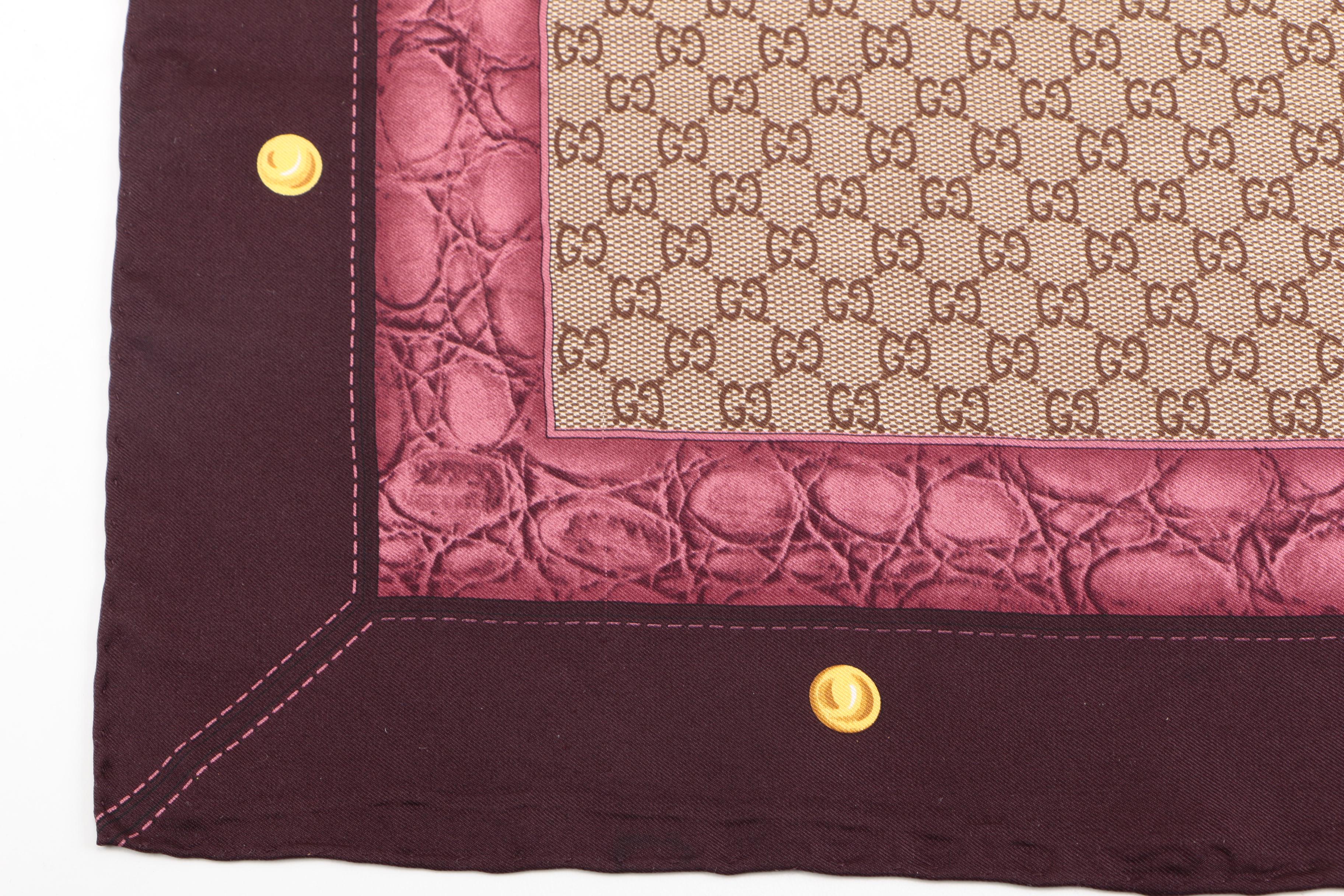 Gucci GG Printed Silk Scarf