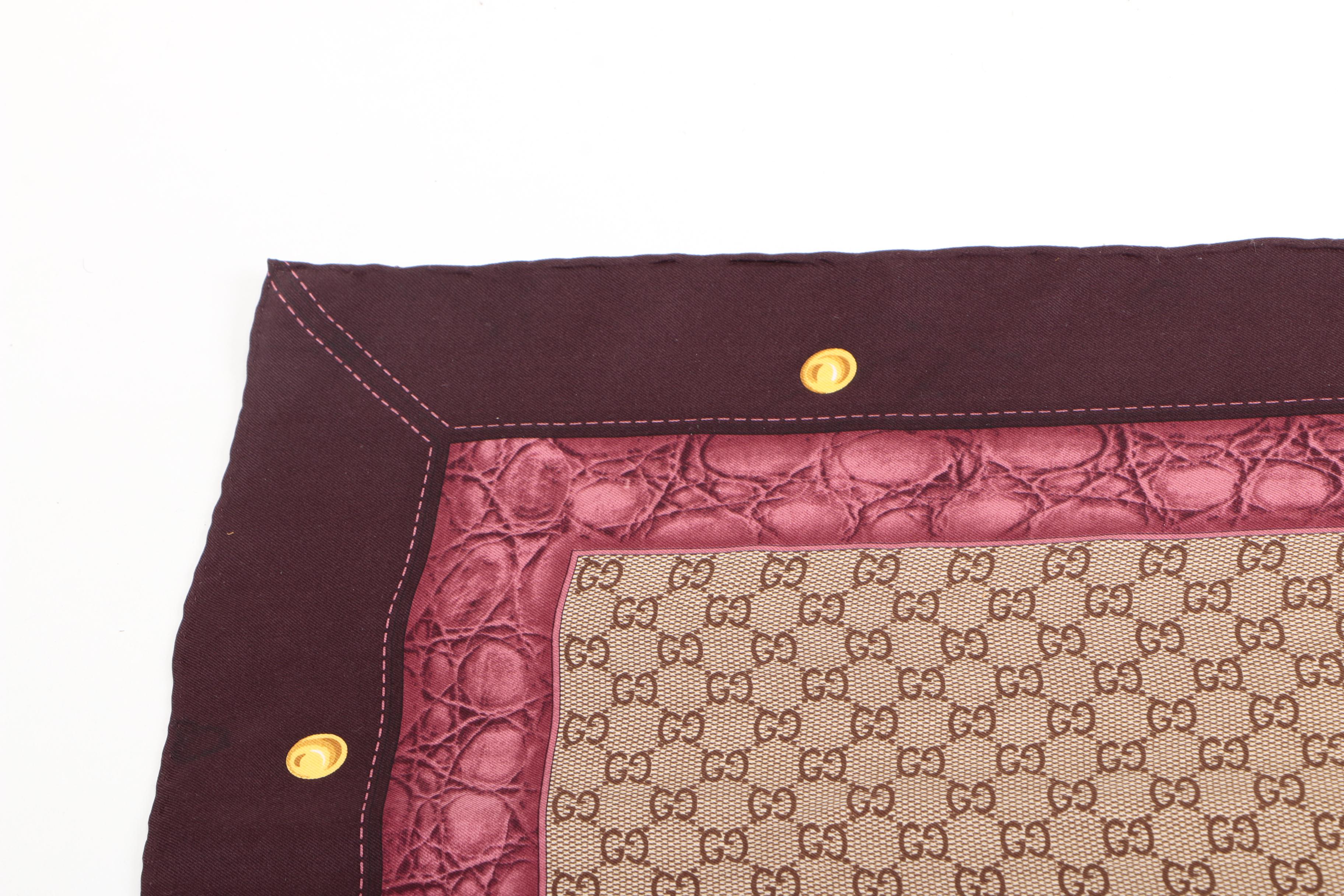 Gucci GG Printed Silk Scarf