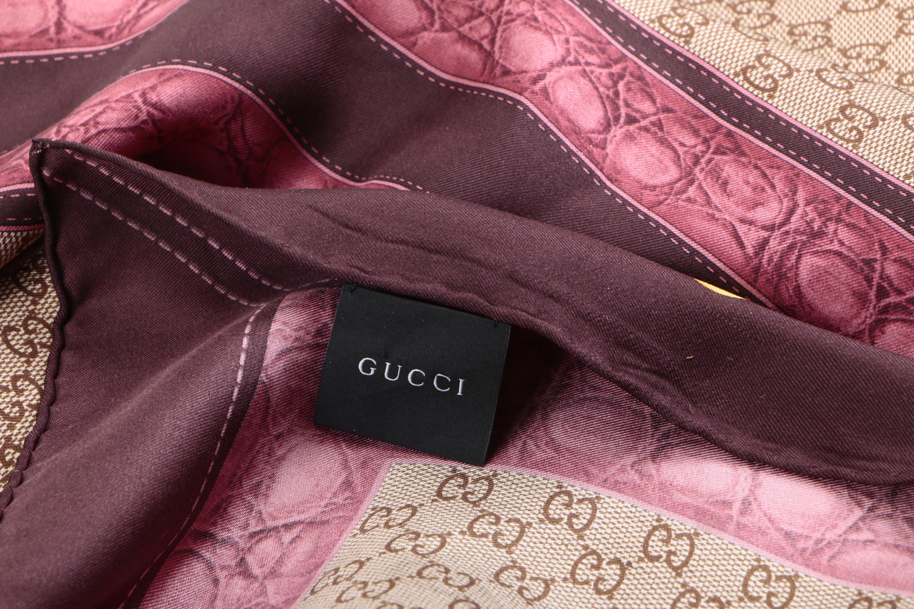 Gucci GG Printed Silk Scarf