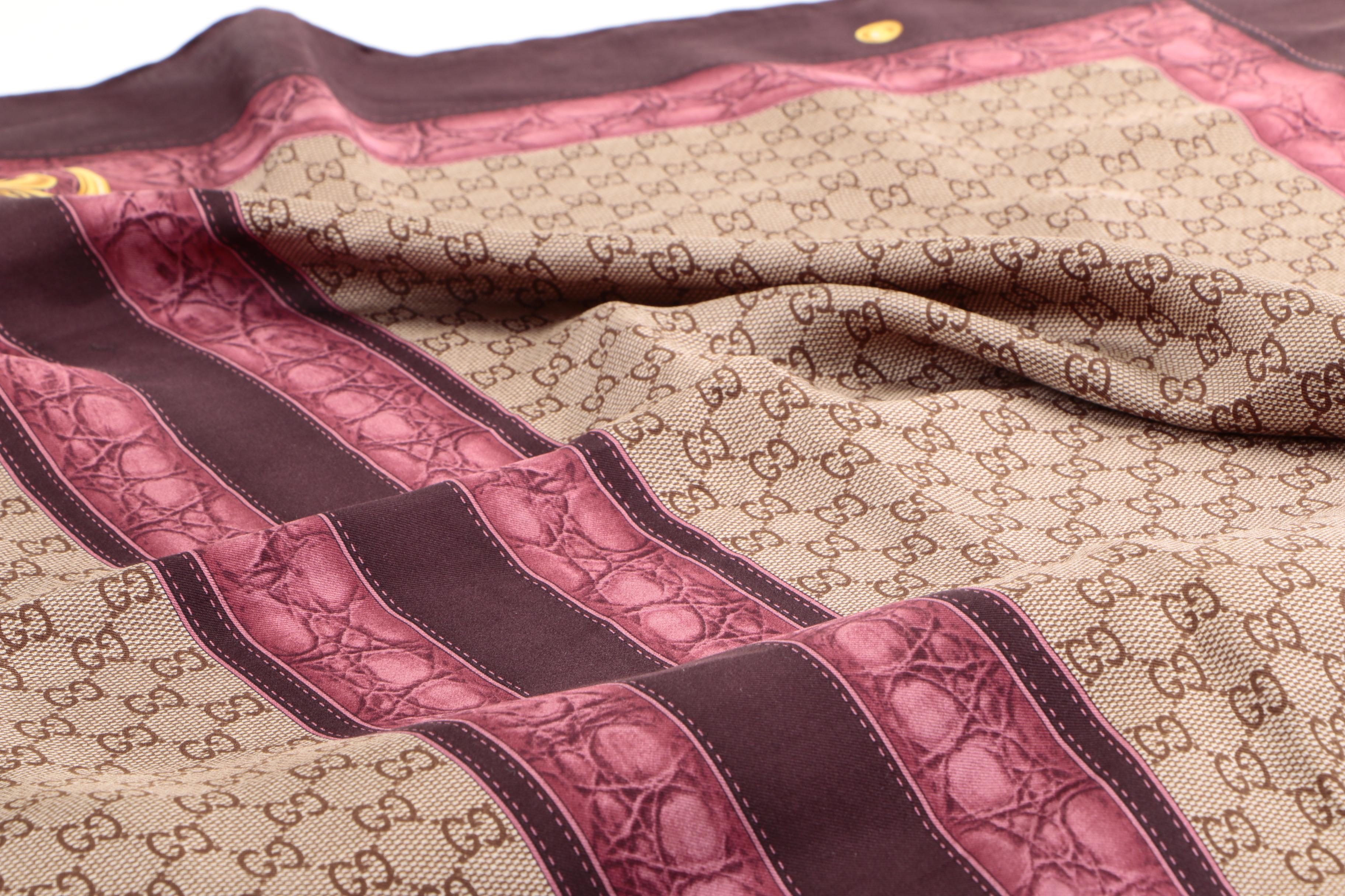 Gucci GG Printed Silk Scarf