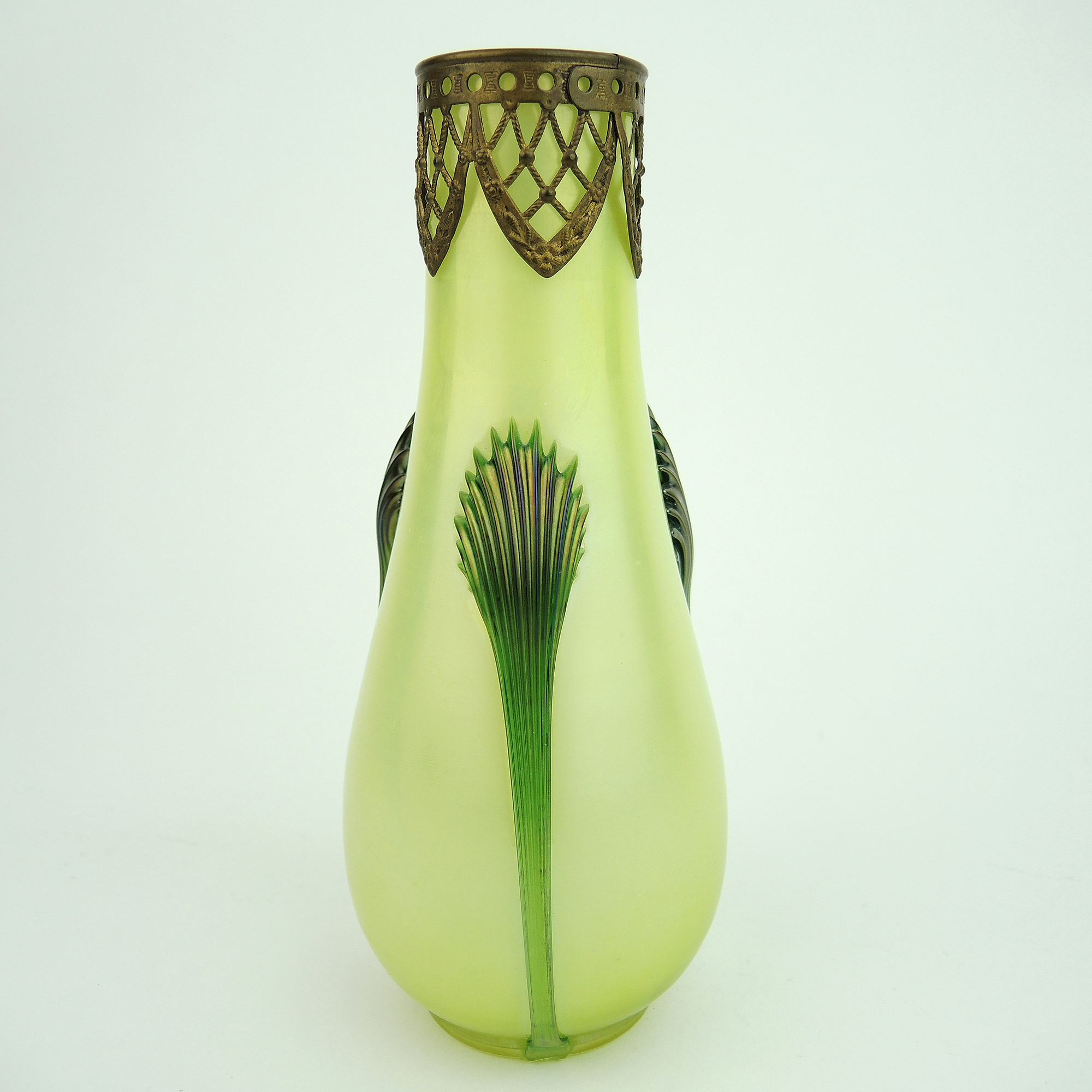 Kralik Art Nouveau Glass Vase with Punts
