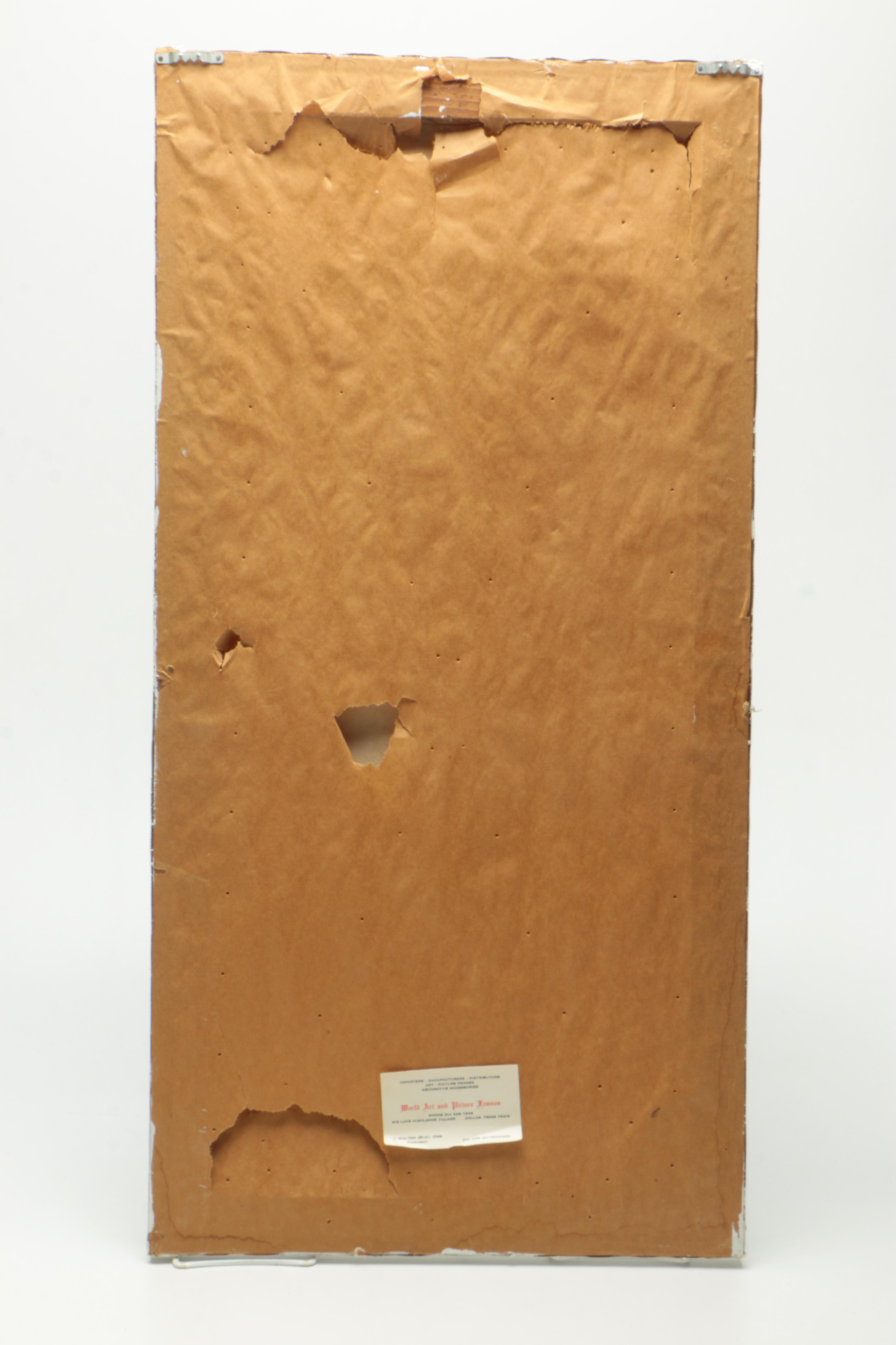 Bettie Felder Oil Painting on Canvas of Blue and White Flowers