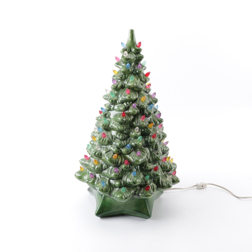 Vintage Holland Mold Ceramic Christmas Tree Light