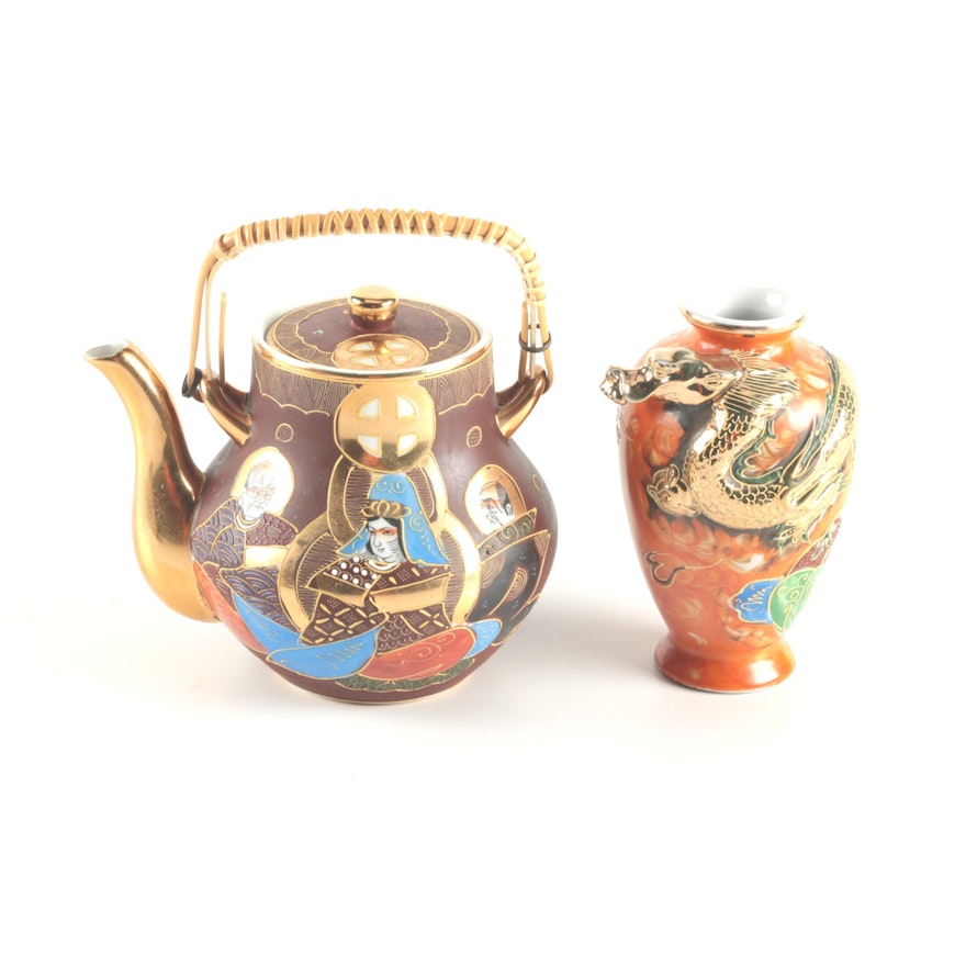 Pair of Japanese Satsuma  Ceramics