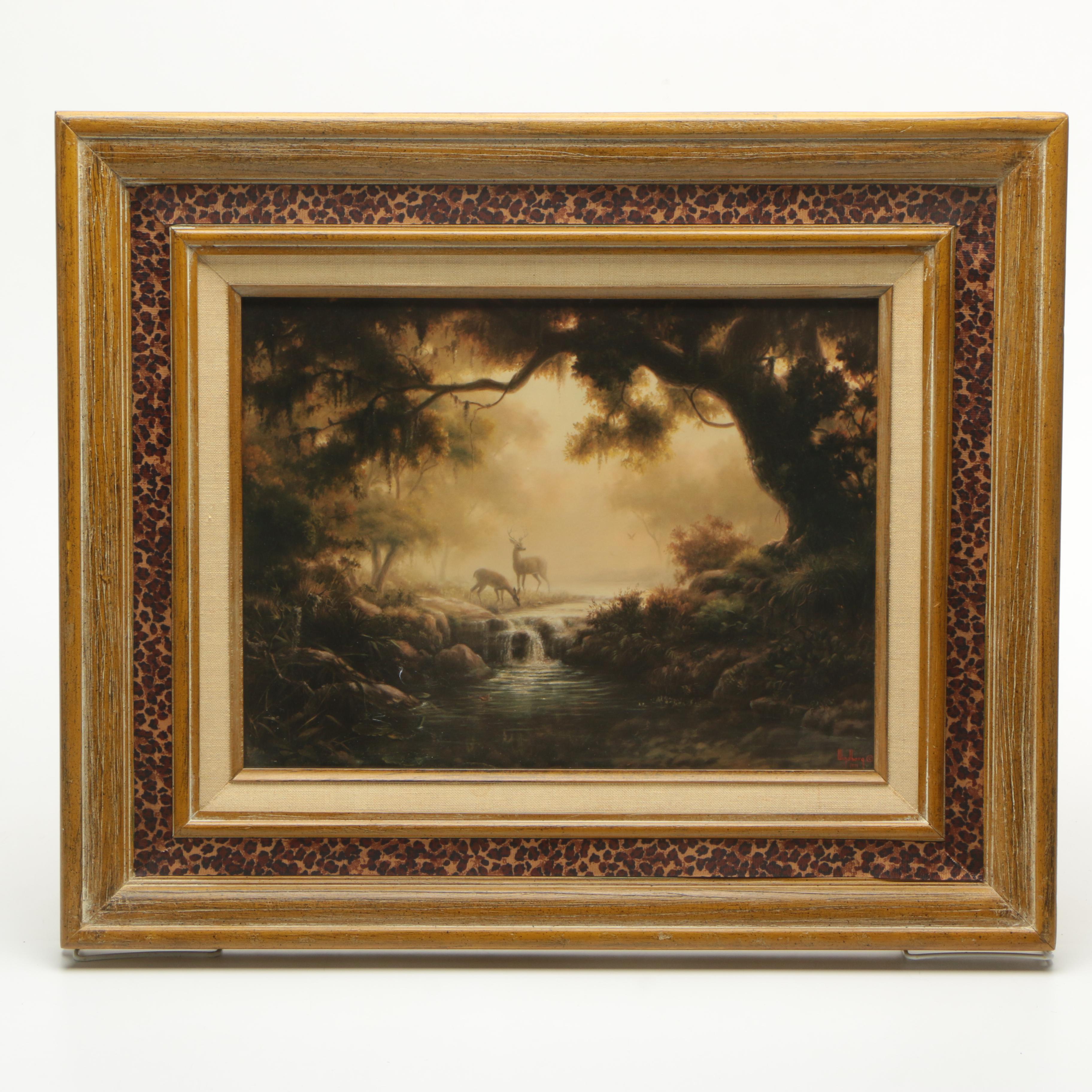 Offset Lithograph After Dalhart Windberg "Woodland Reflections"