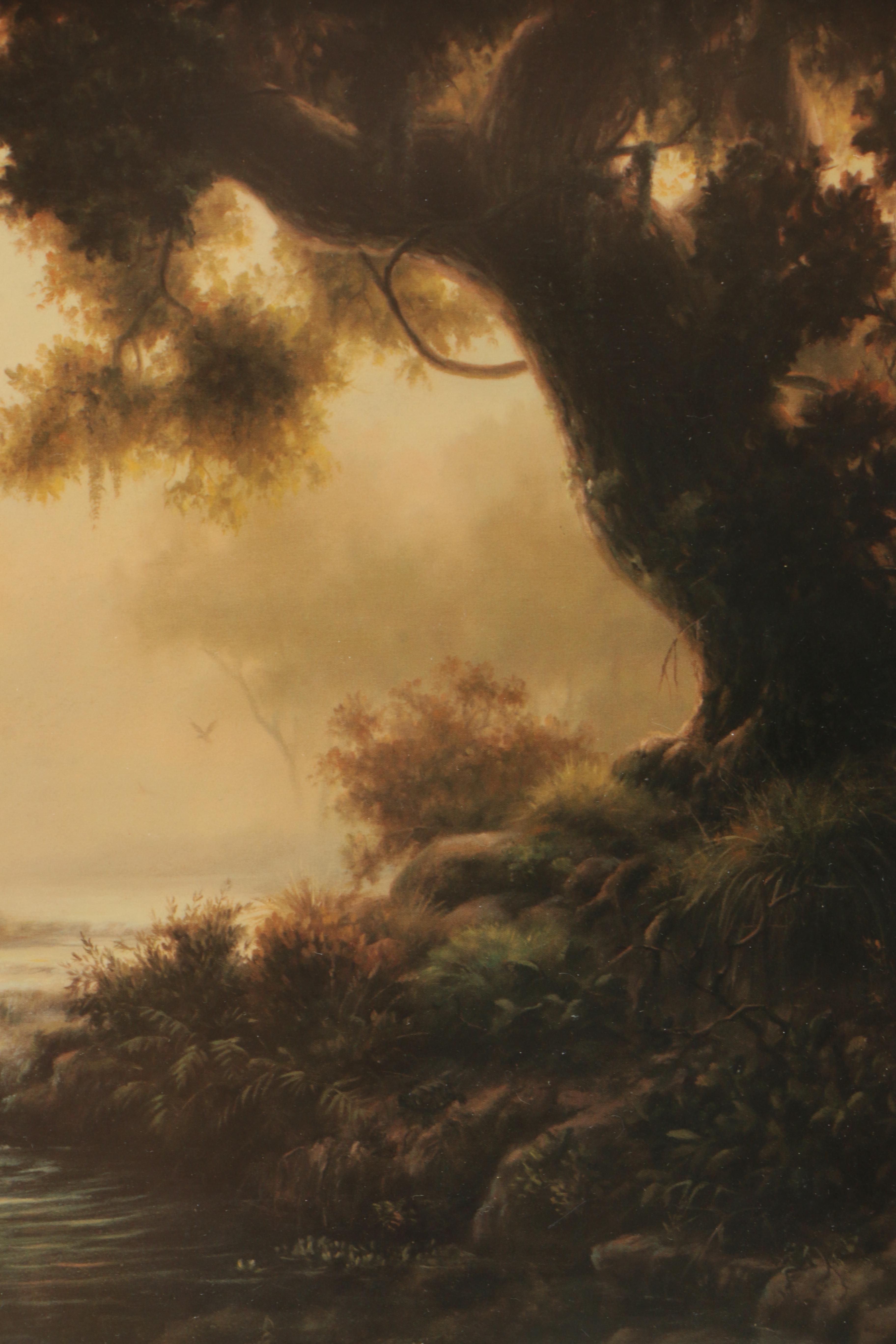 Offset Lithograph After Dalhart Windberg "Woodland Reflections"