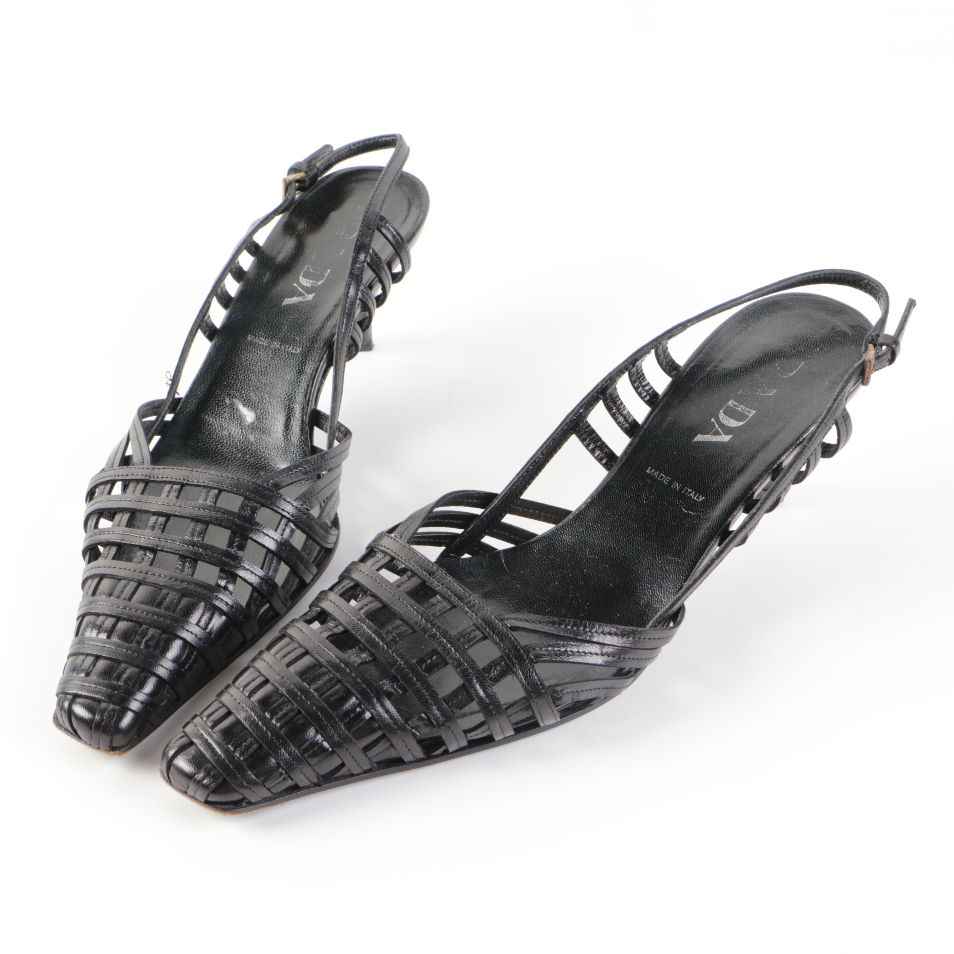 Prada Leather Kitten Heels