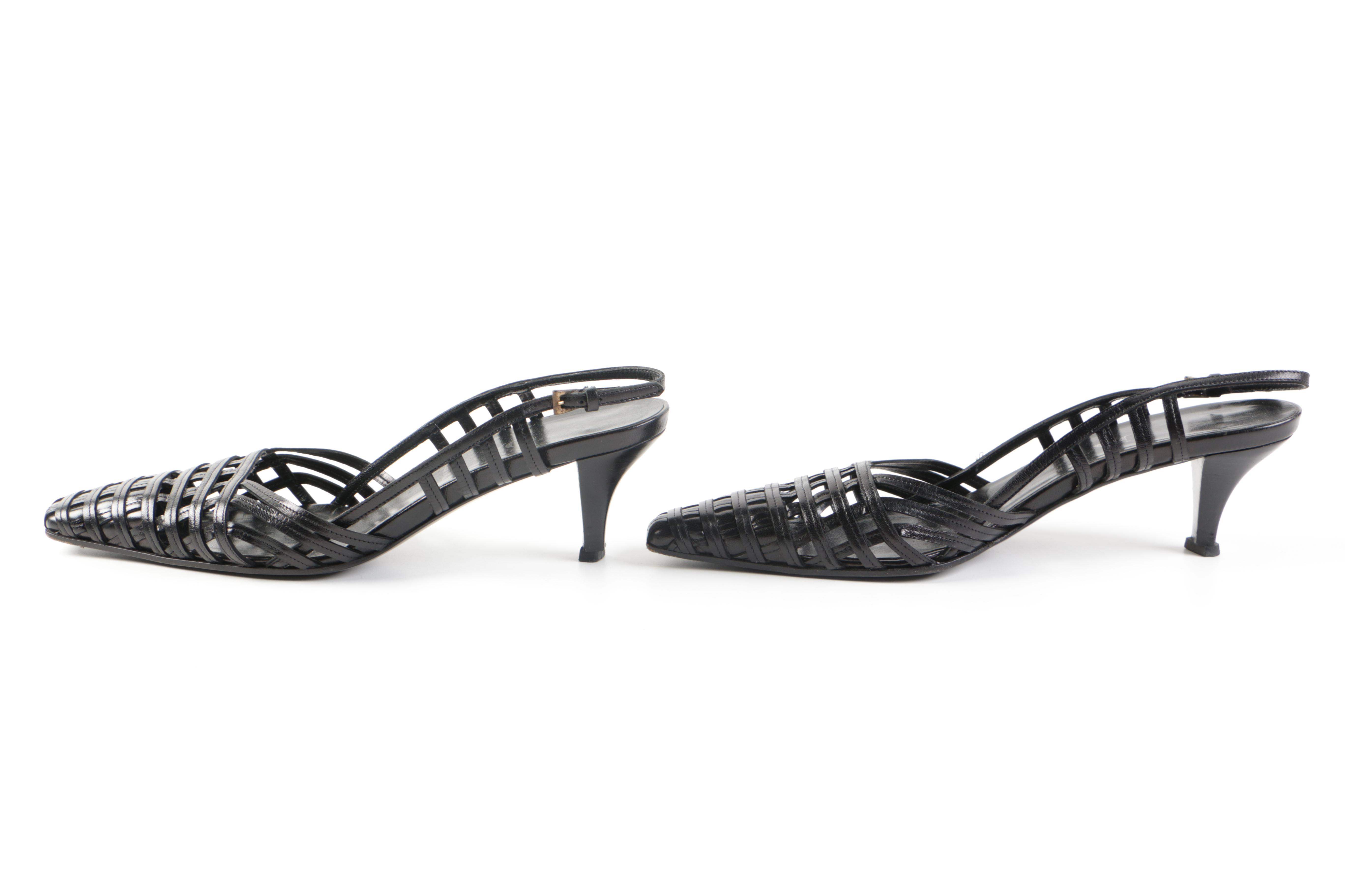 Prada Leather Kitten Heels