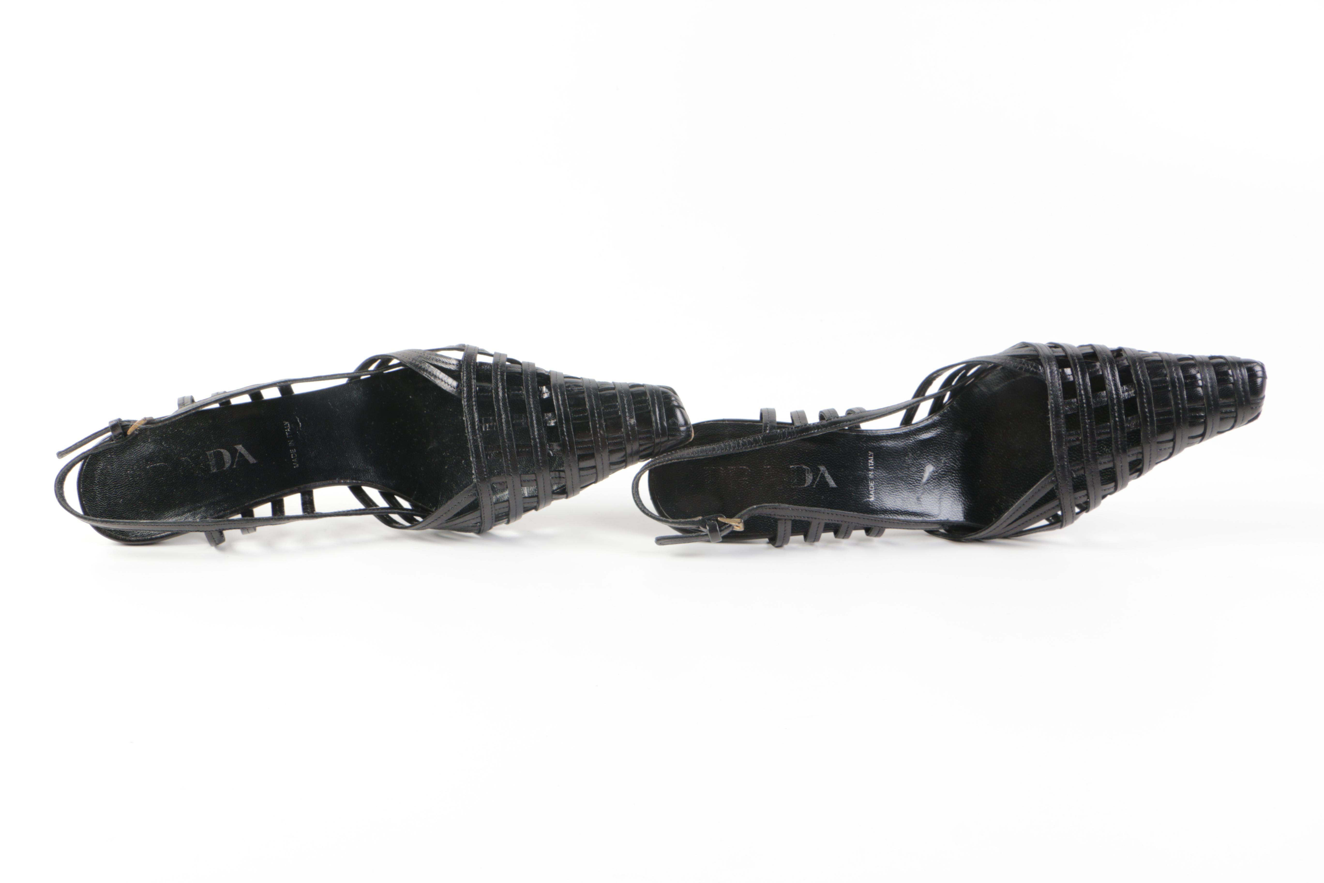 Prada Leather Kitten Heels