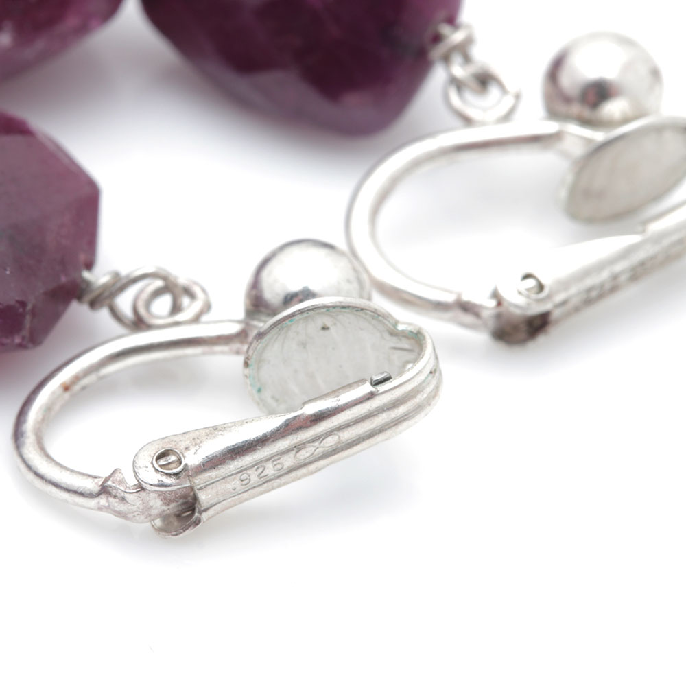 Sterling Silver Faceted Corundum Bead Parure