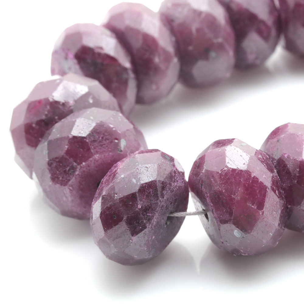 Sterling Silver Faceted Corundum Bead Parure