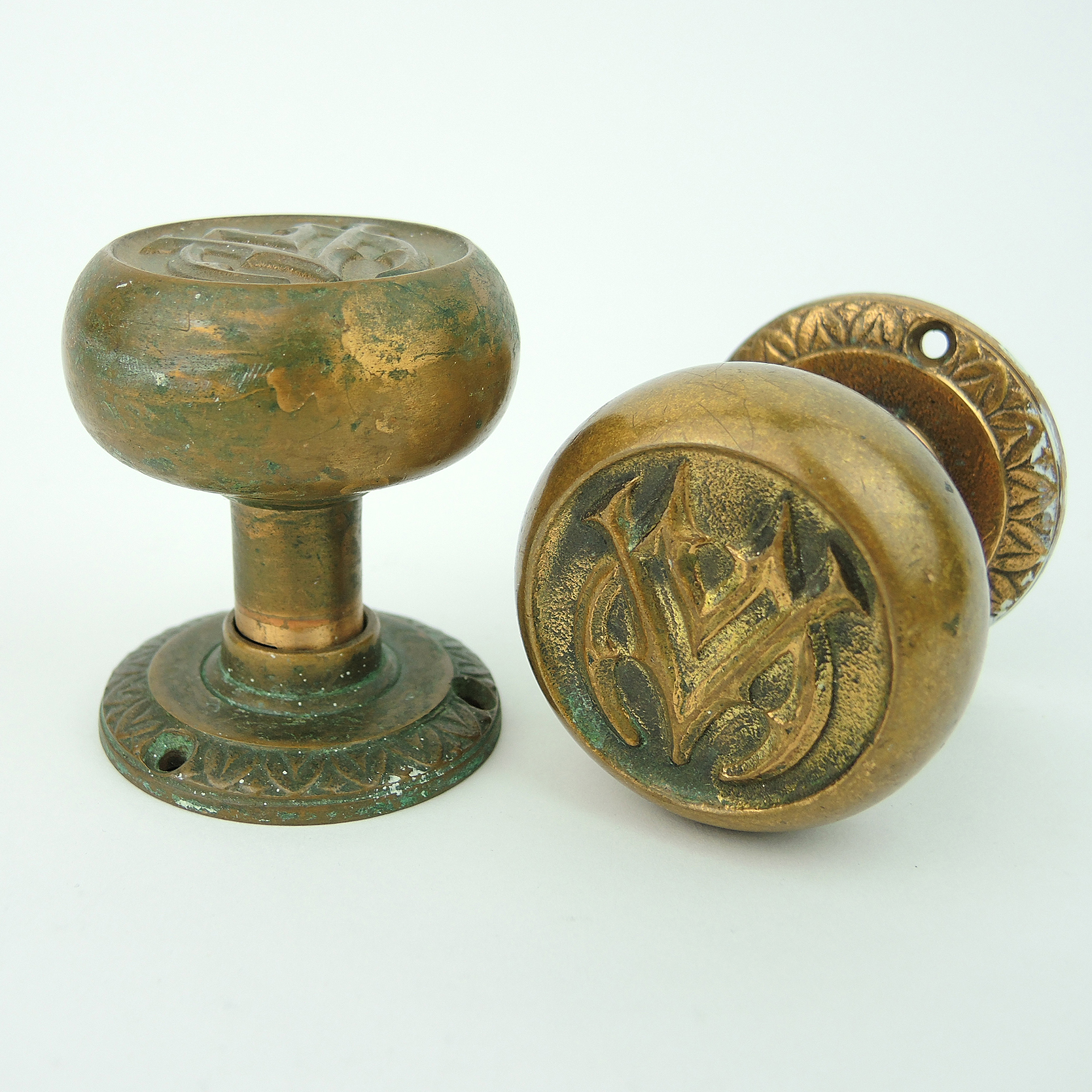 Vintage Brass Doorknobs from Historic Vernon Manor Hotel