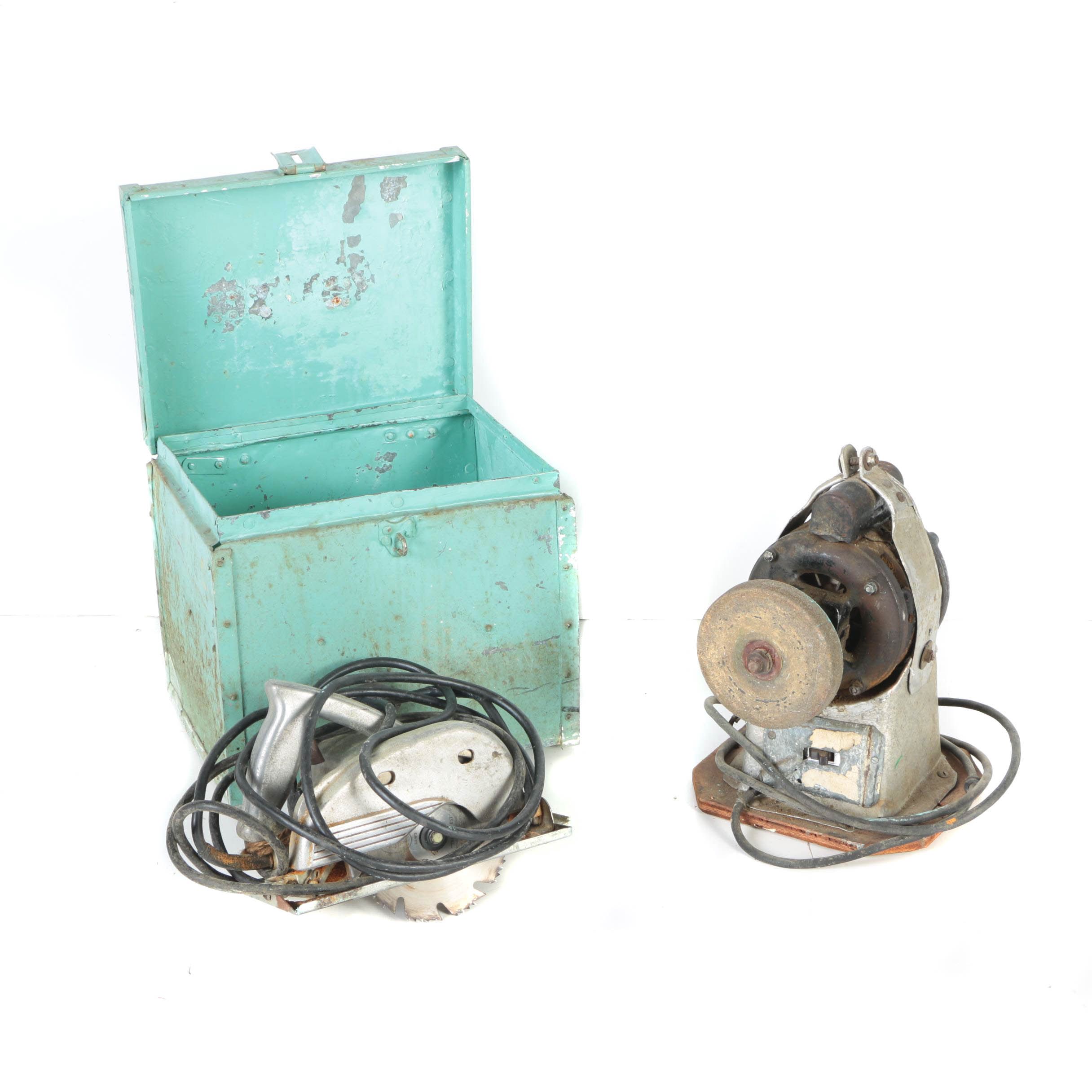 Bench Grinder and Zephyr Circular Saw