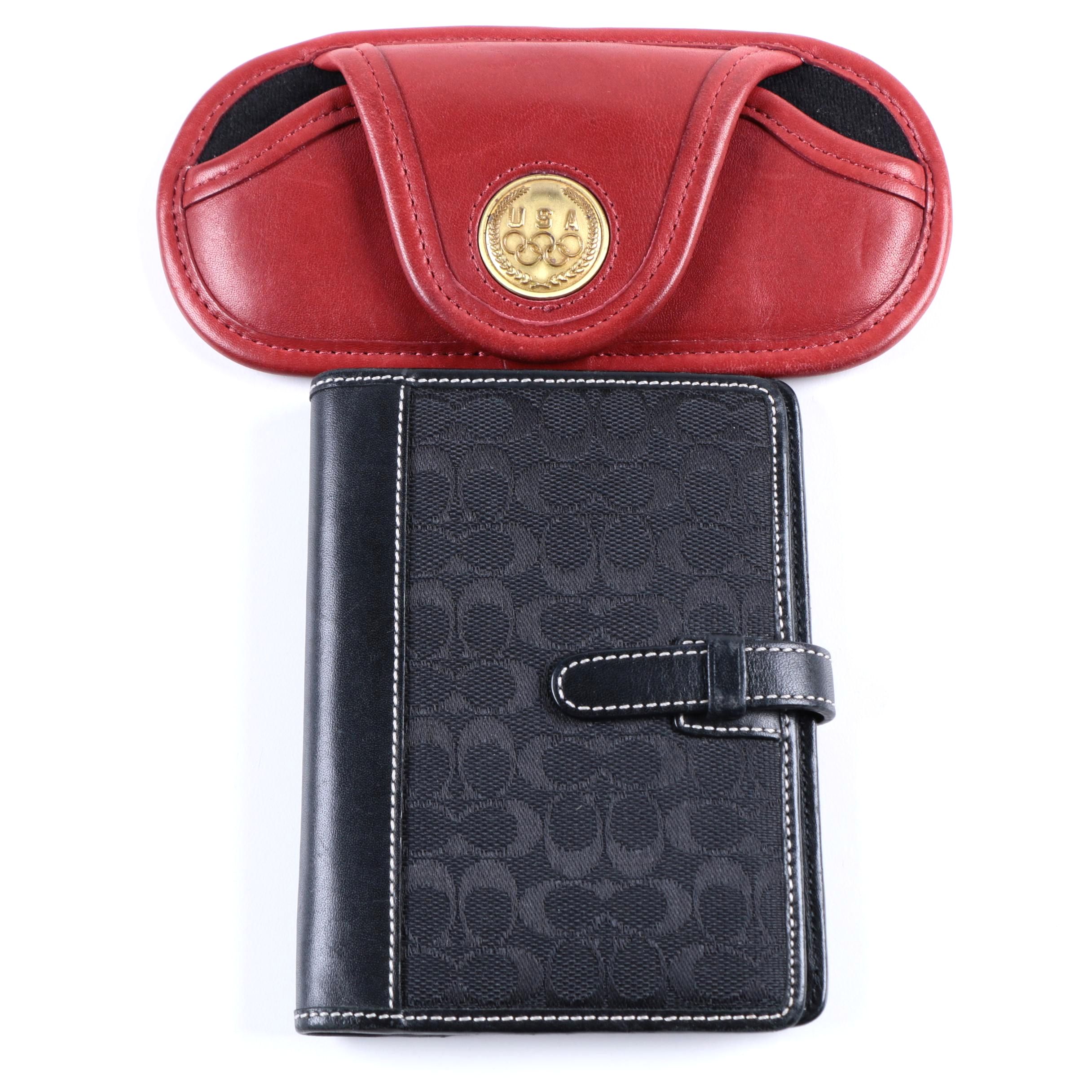 Vintage Coach Sunglasses Case and Coach Passport Holder