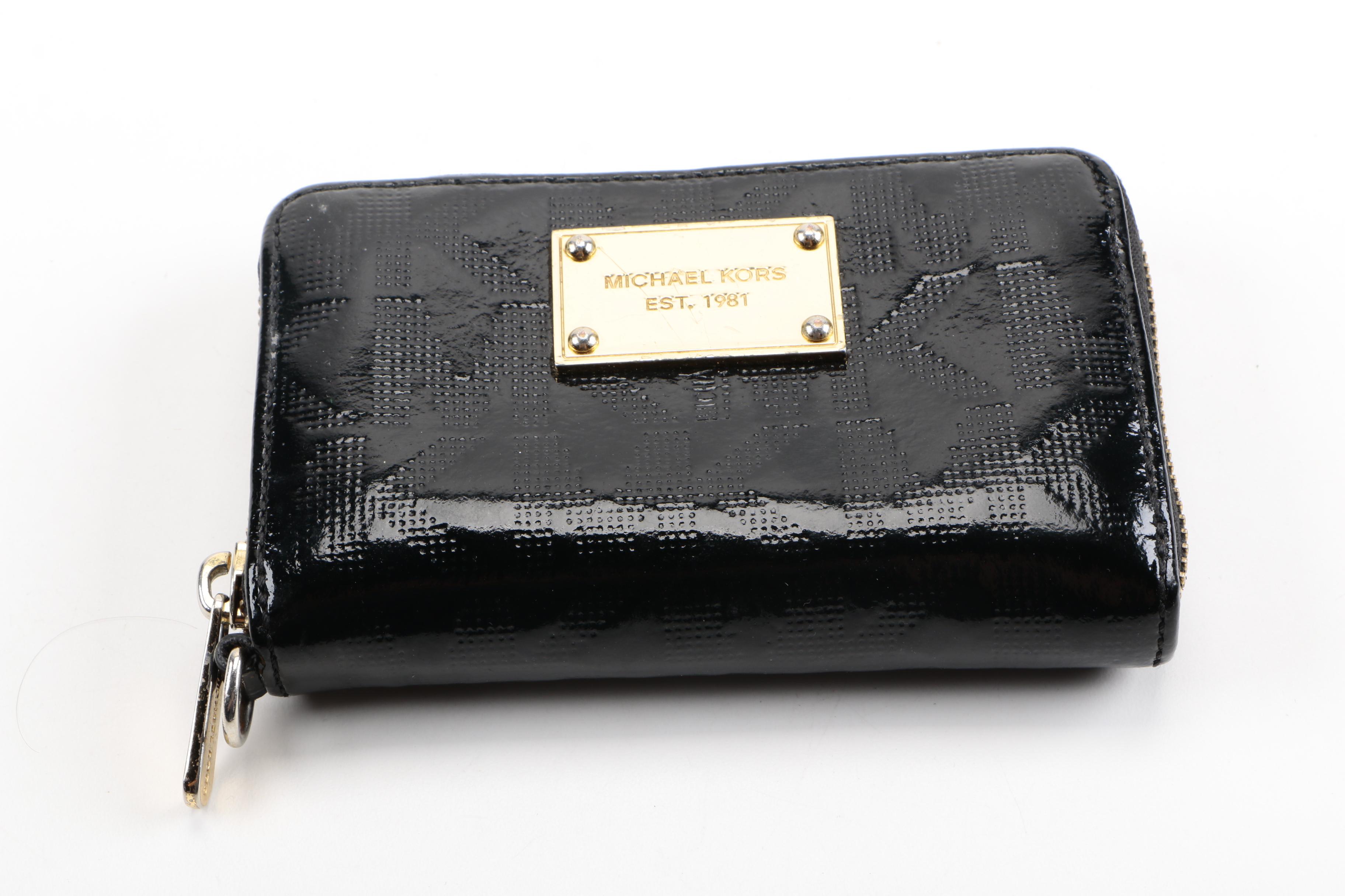 Michael Kors Patent Leather Wallet and Belt