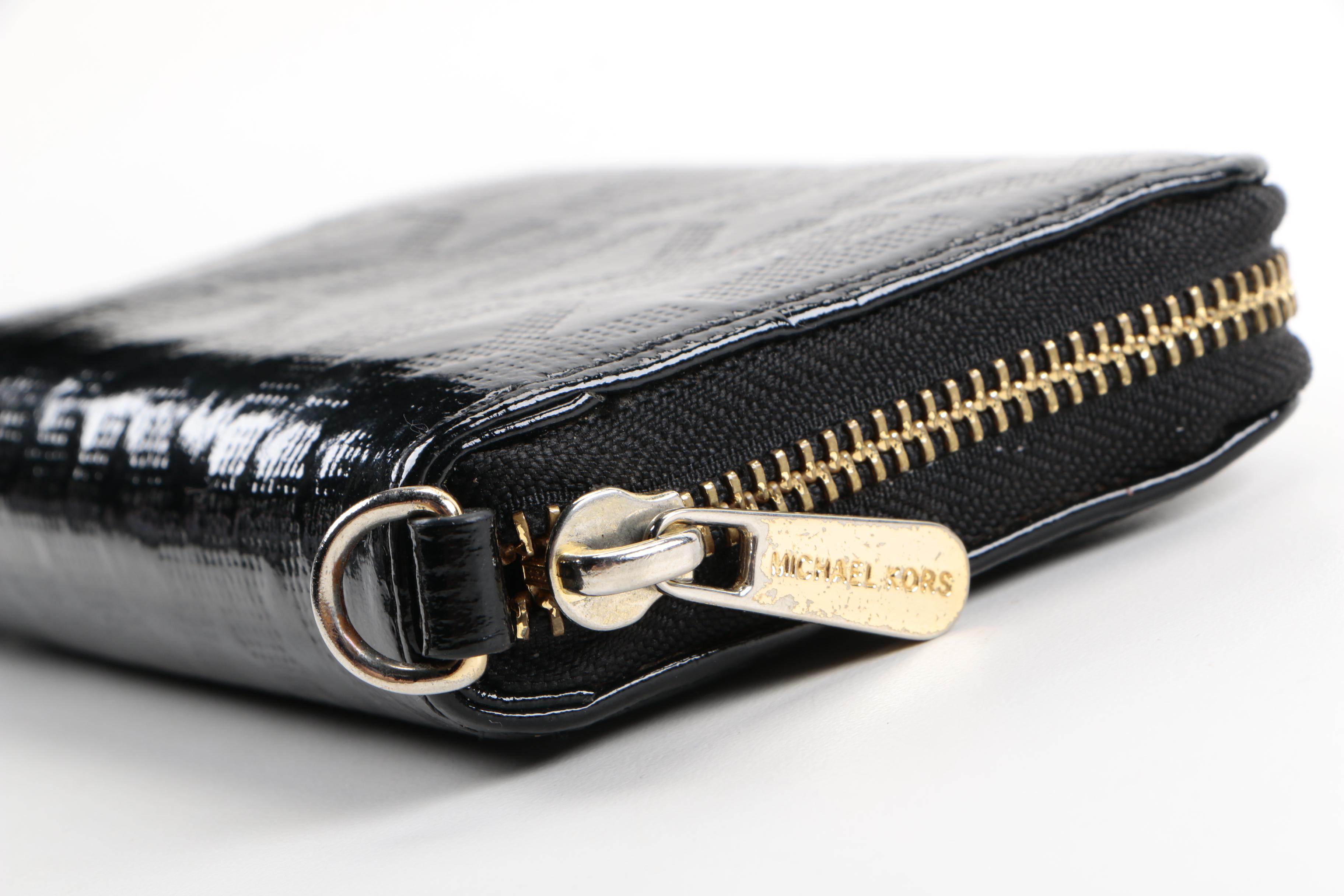 Michael Kors Patent Leather Wallet and Belt