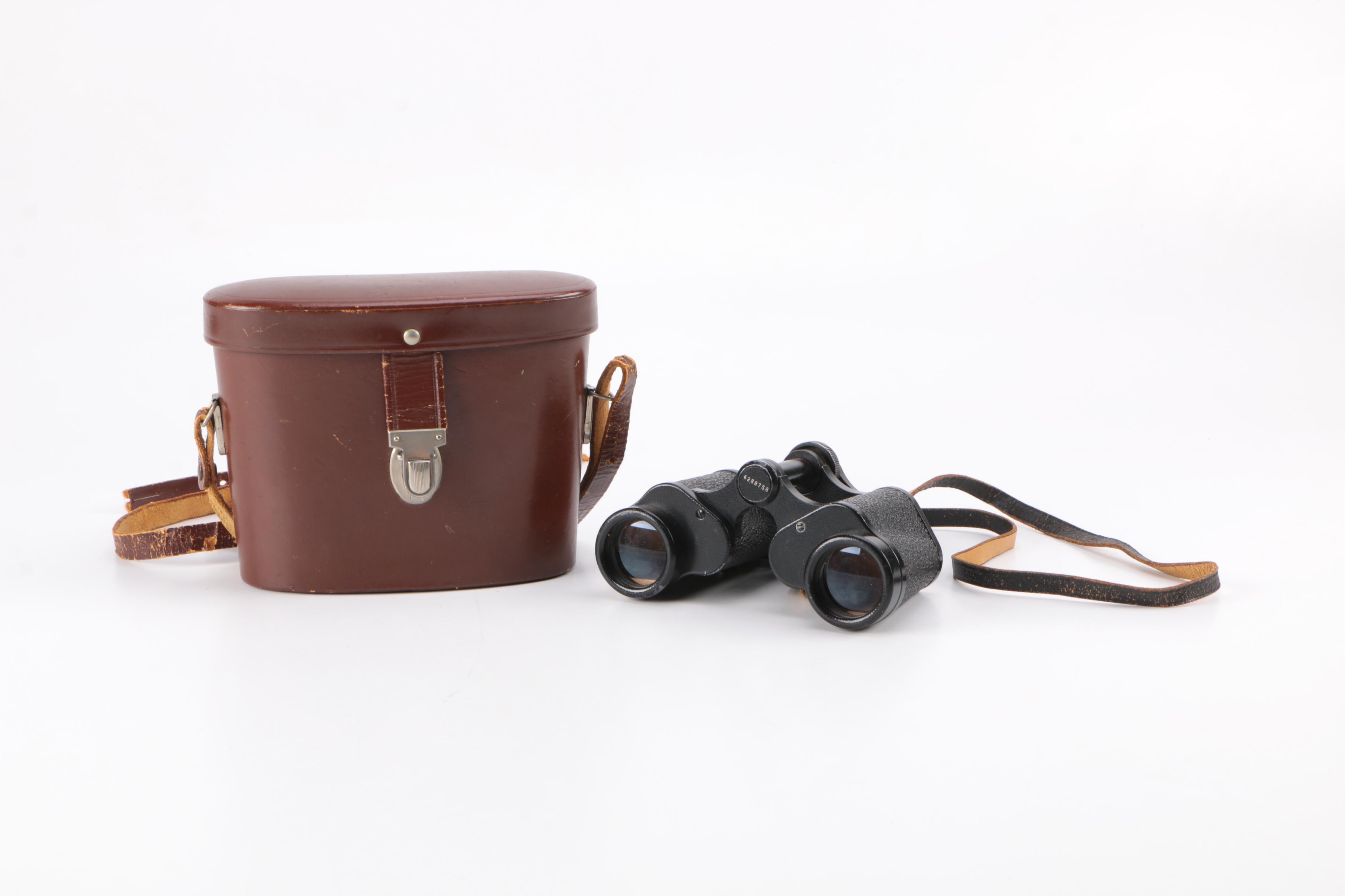 Vintage Carl Zeiss Jena Deltrintem 8x30 Binoculars