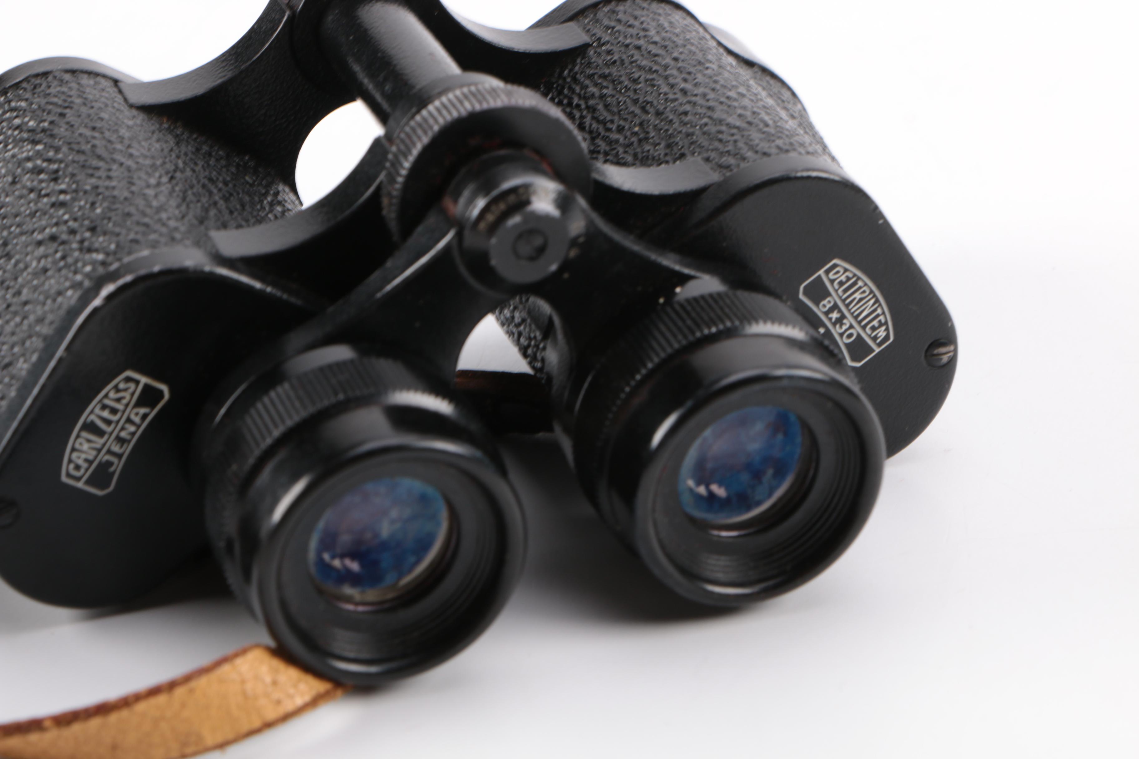Vintage Carl Zeiss Jena Deltrintem 8x30 Binoculars