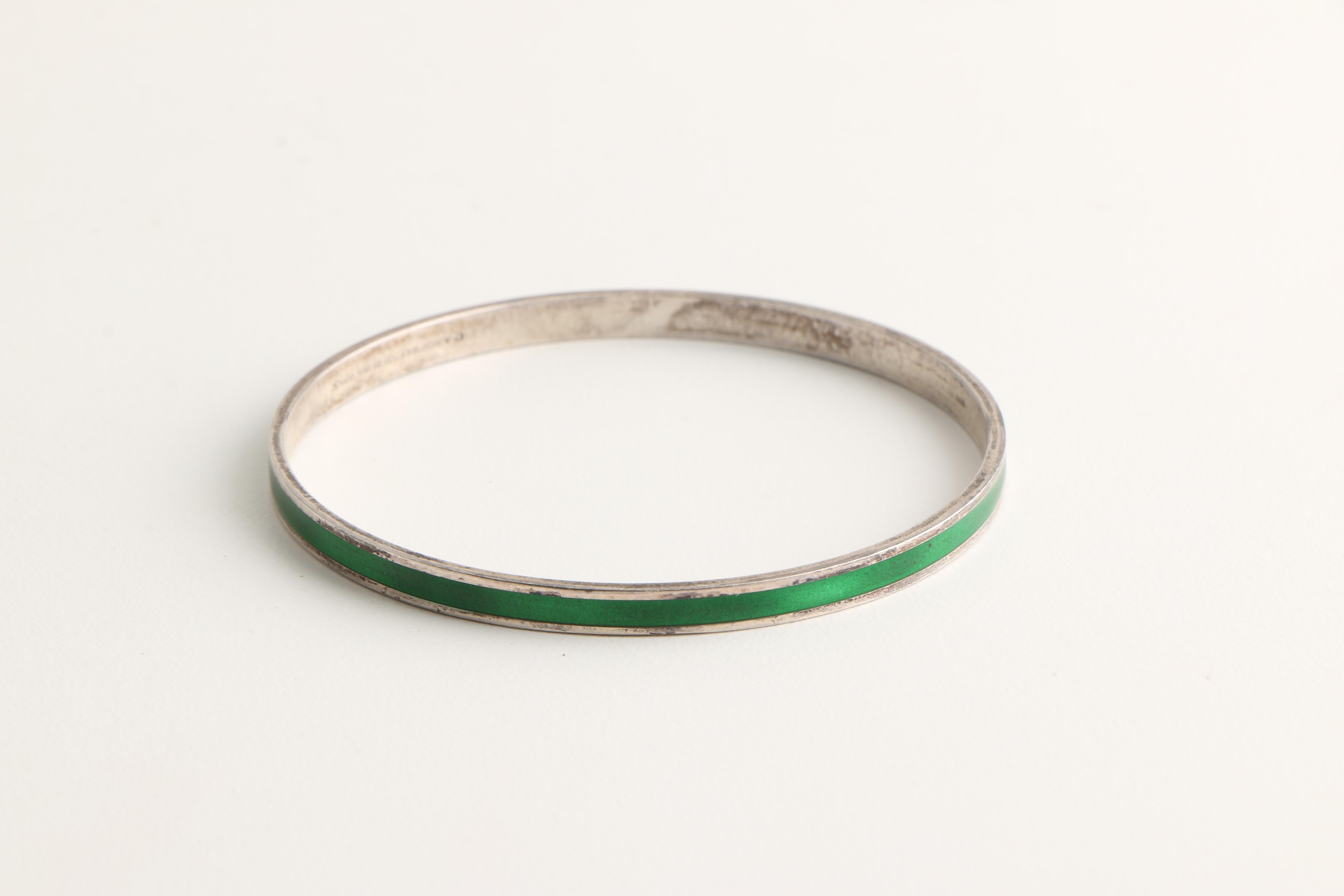 David Andersen Sterling Silver Enamel Bangle