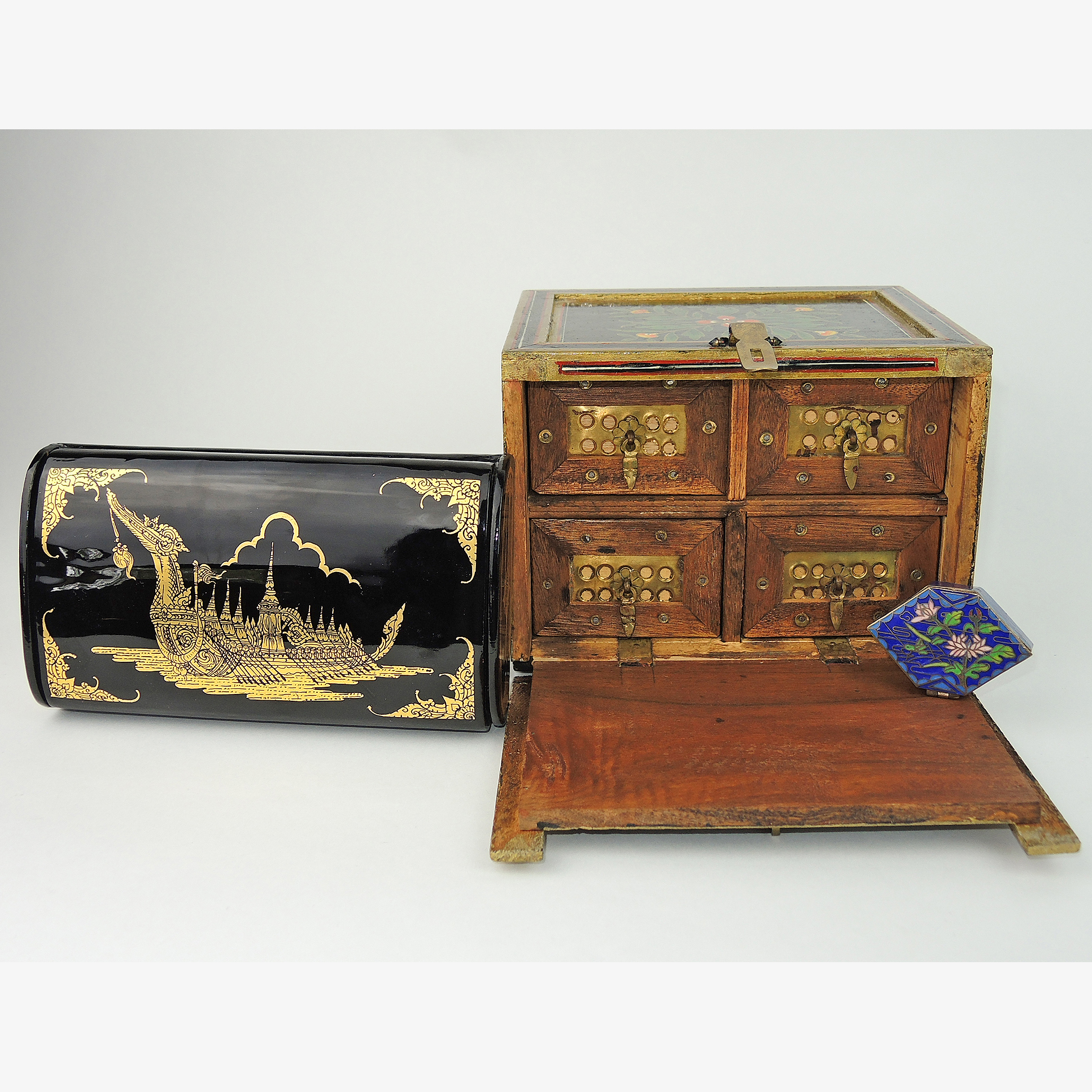 Cloisonne Miniature Trinket Box and Asian Jewelry Boxes